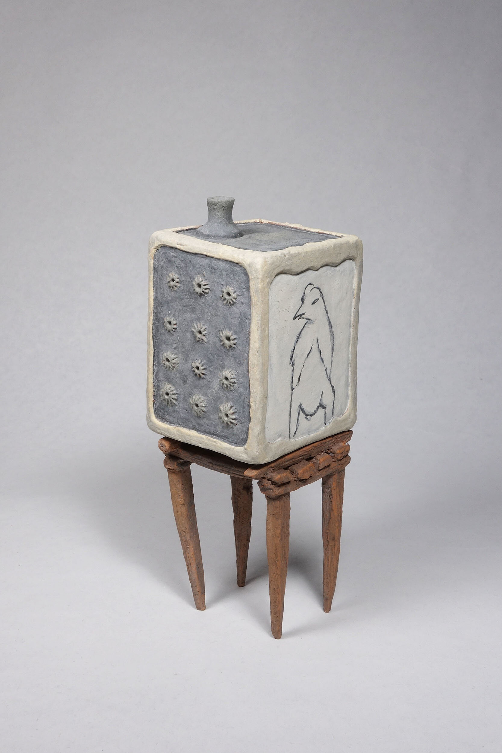   Sentinel Box (chicken) , Ceramic Systems: 2016, ceramic and slip 