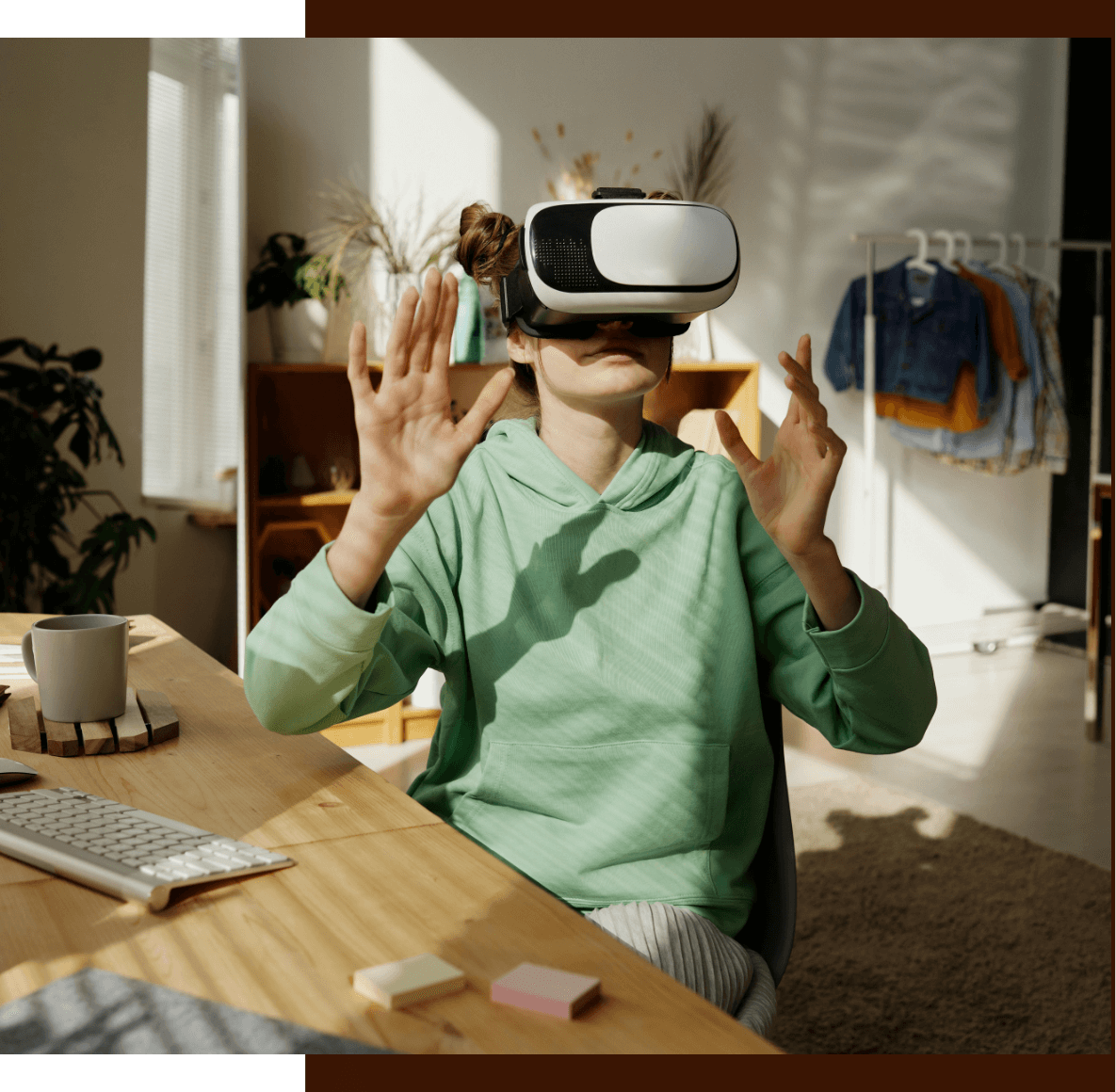 Man wearing VR headset