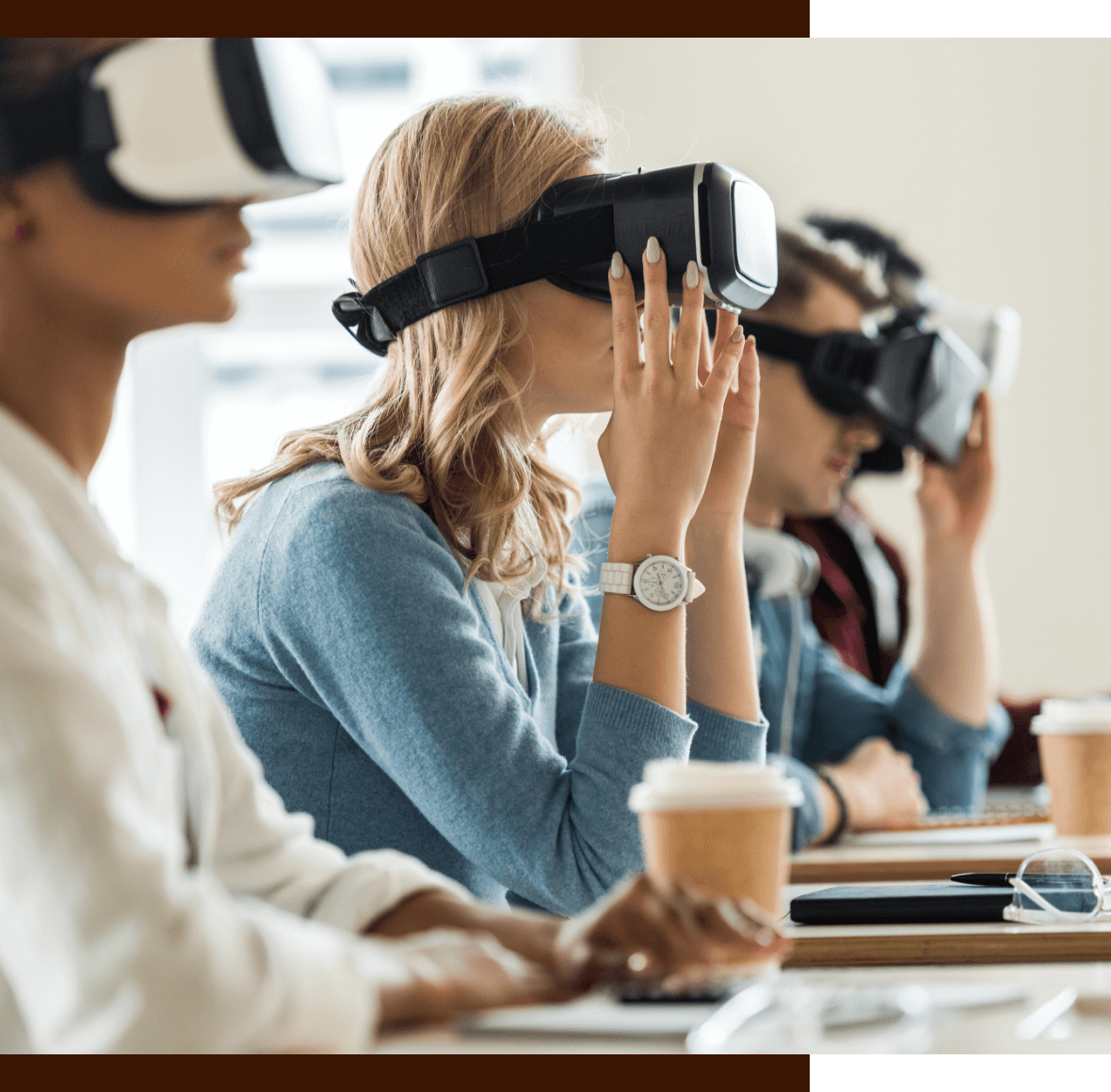 Man wearing VR headset