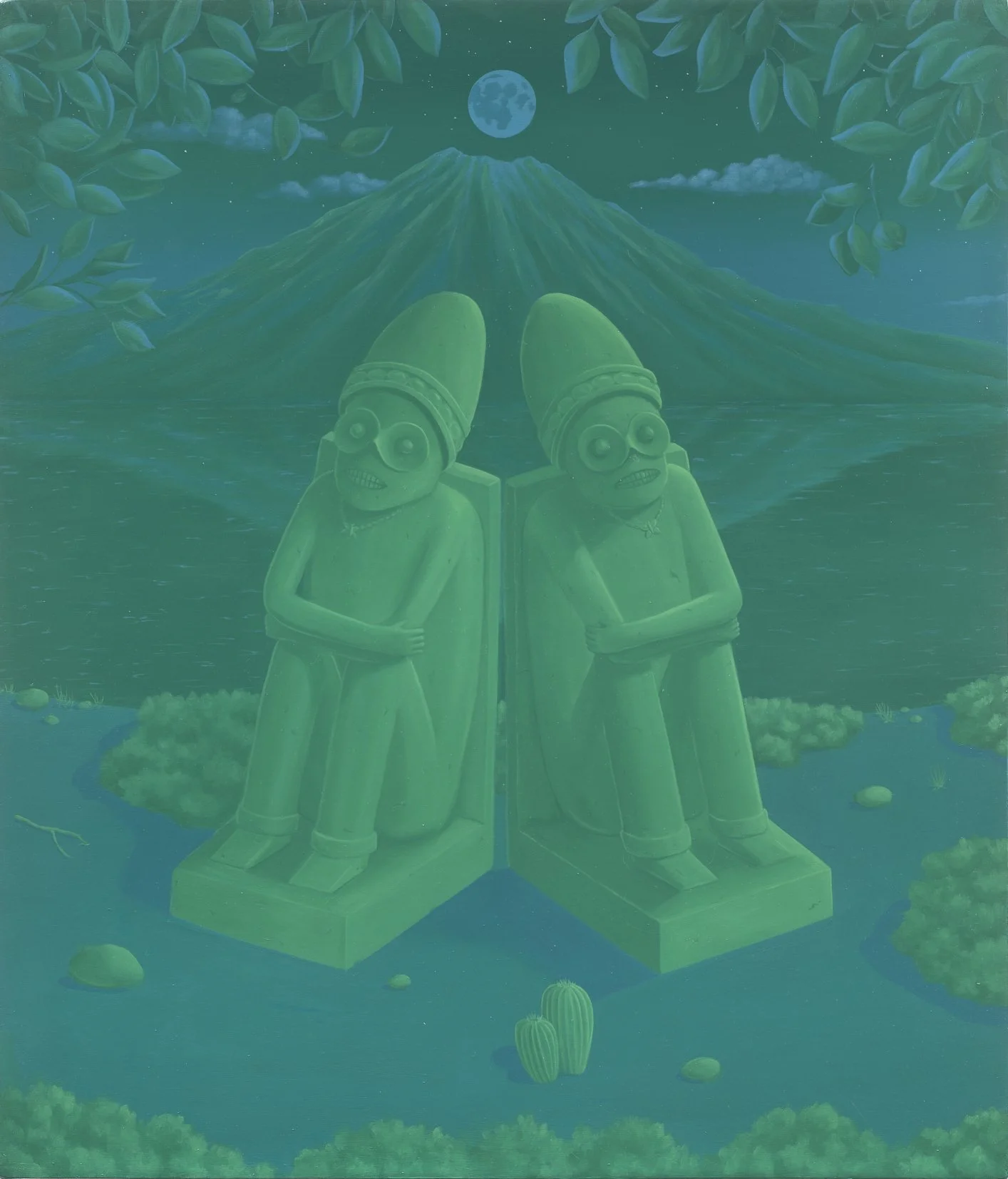 Gemelos de Mictlán 2026 Oil on Canvas 28 x 24 inches