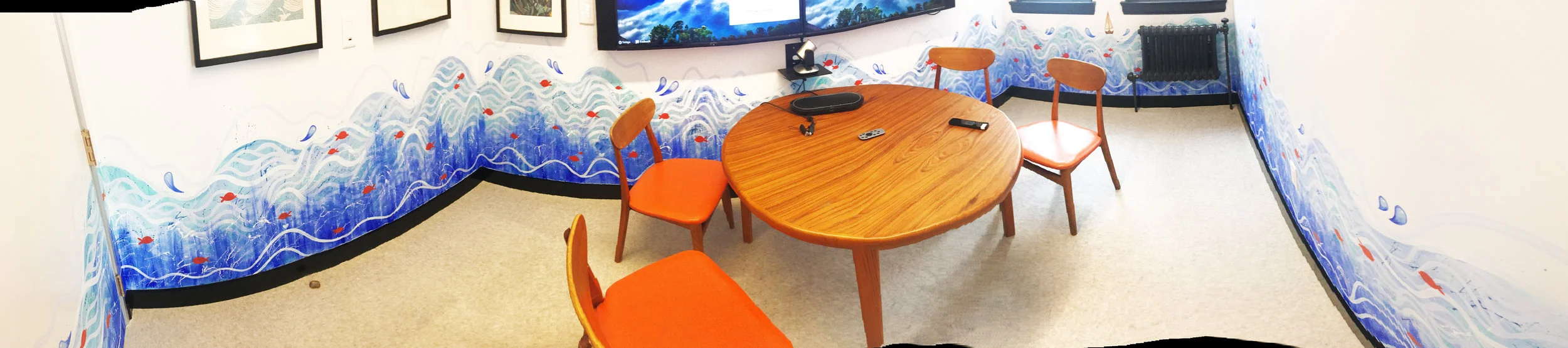 Panorama of "Sea Room" in Redbubble's Office San Francisco, CA.
