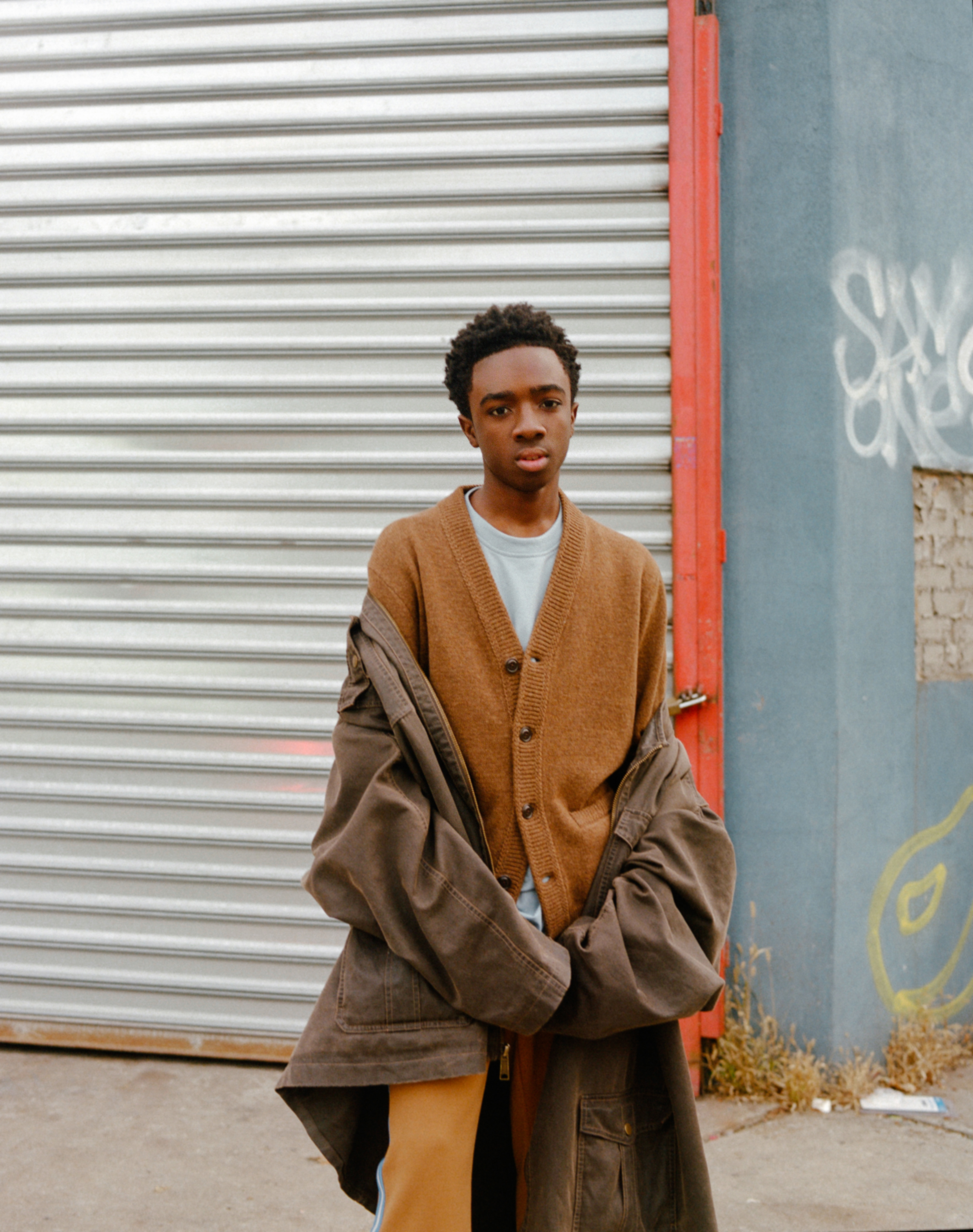 Pants: Stussy / Coat: Vintage / Shirt: G-STAR / Sweater: J CREW