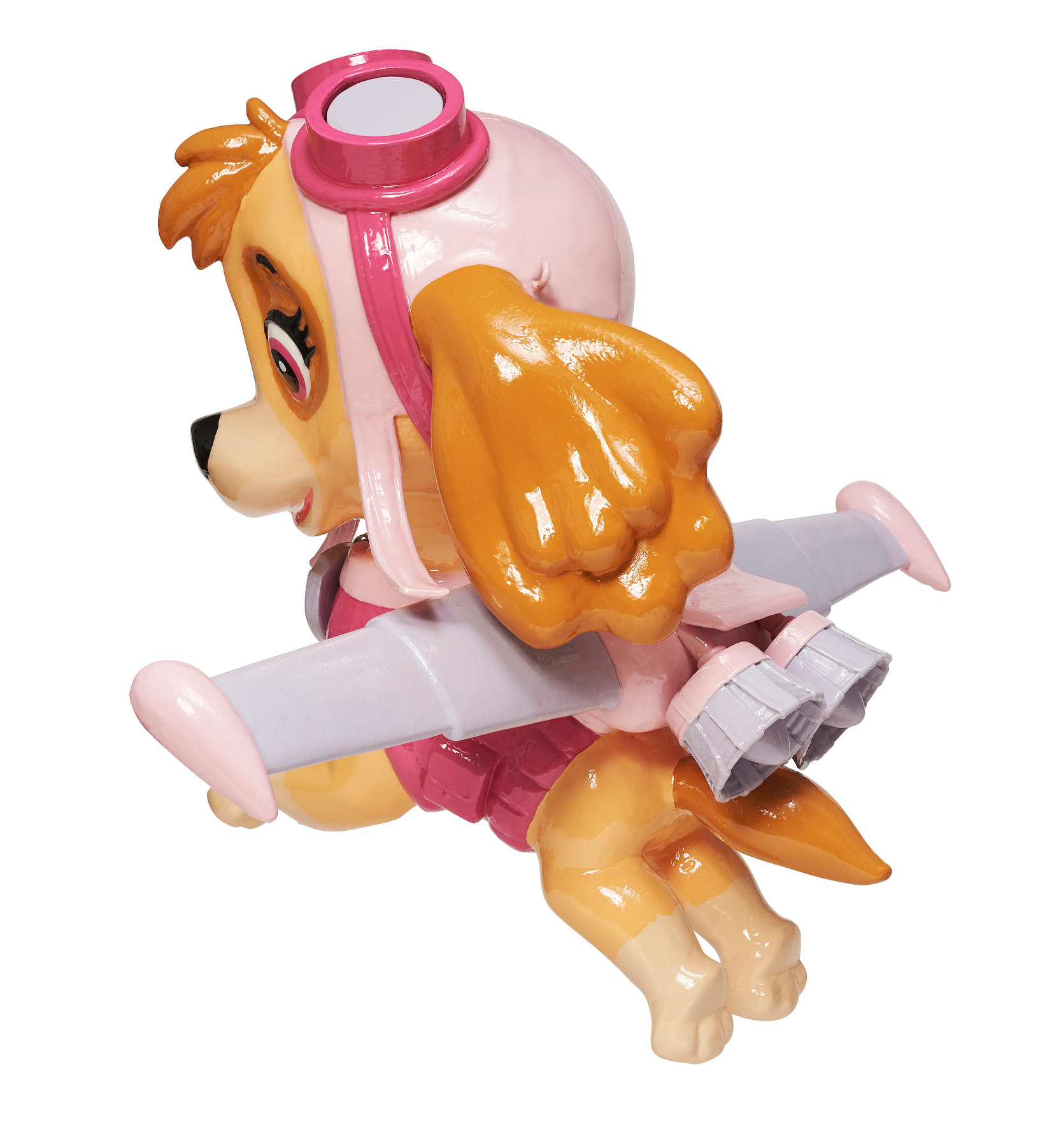  Hand-carved EPS foam, assembled, painted, and hardcoated.  Size, roughly 3’ x 4’. 