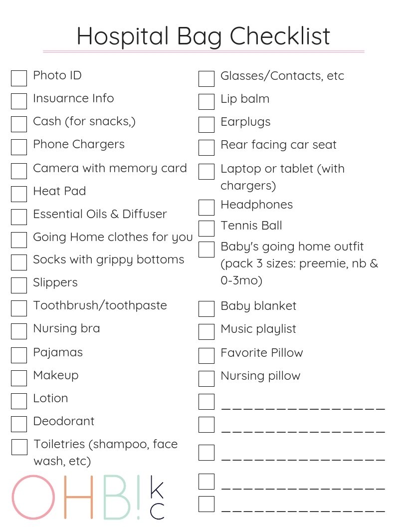 Realistic Hospital Bag Checklist - what you'll actually need for