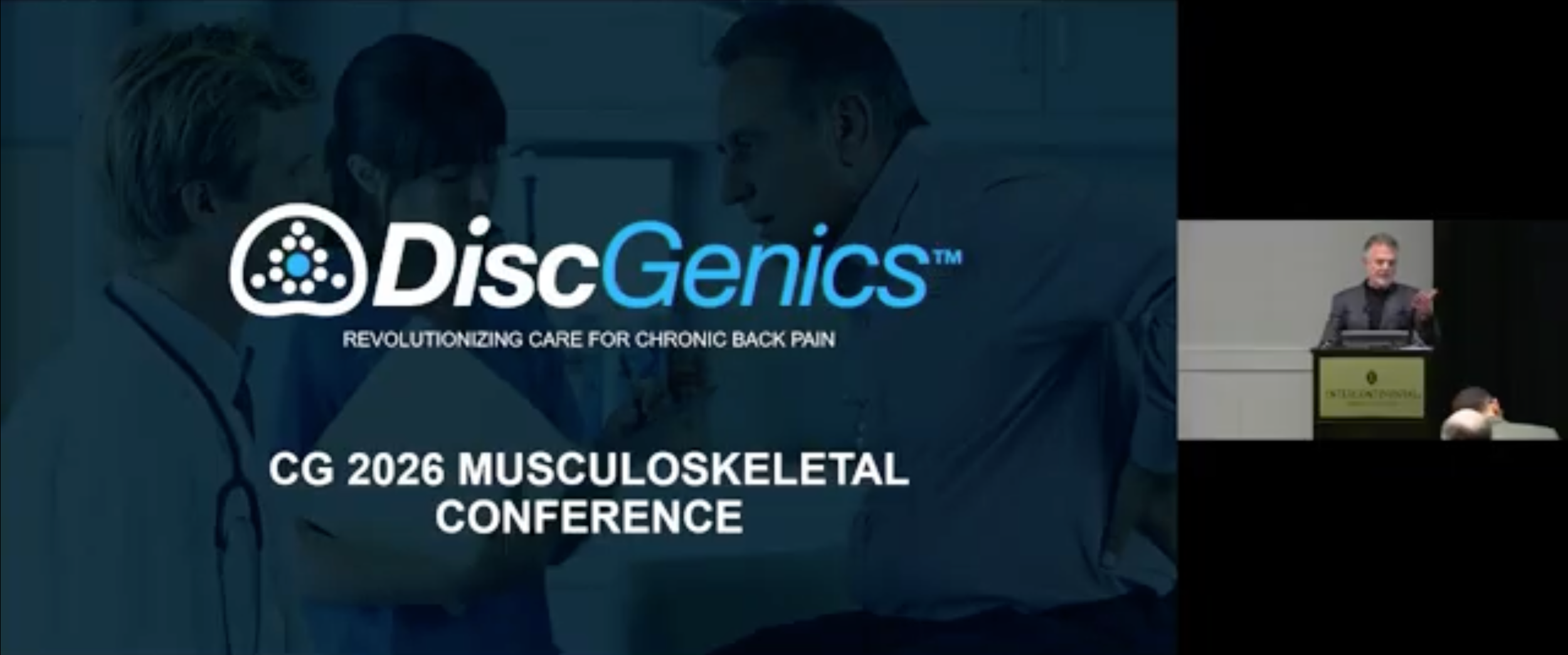 DiscGenics CEO Flagg Flanagan Highlighted Launch of FDA-Approved Phase 3 Program for IDCT (rebonuputemcel) at CG 2026 Musculoskeletal Conference