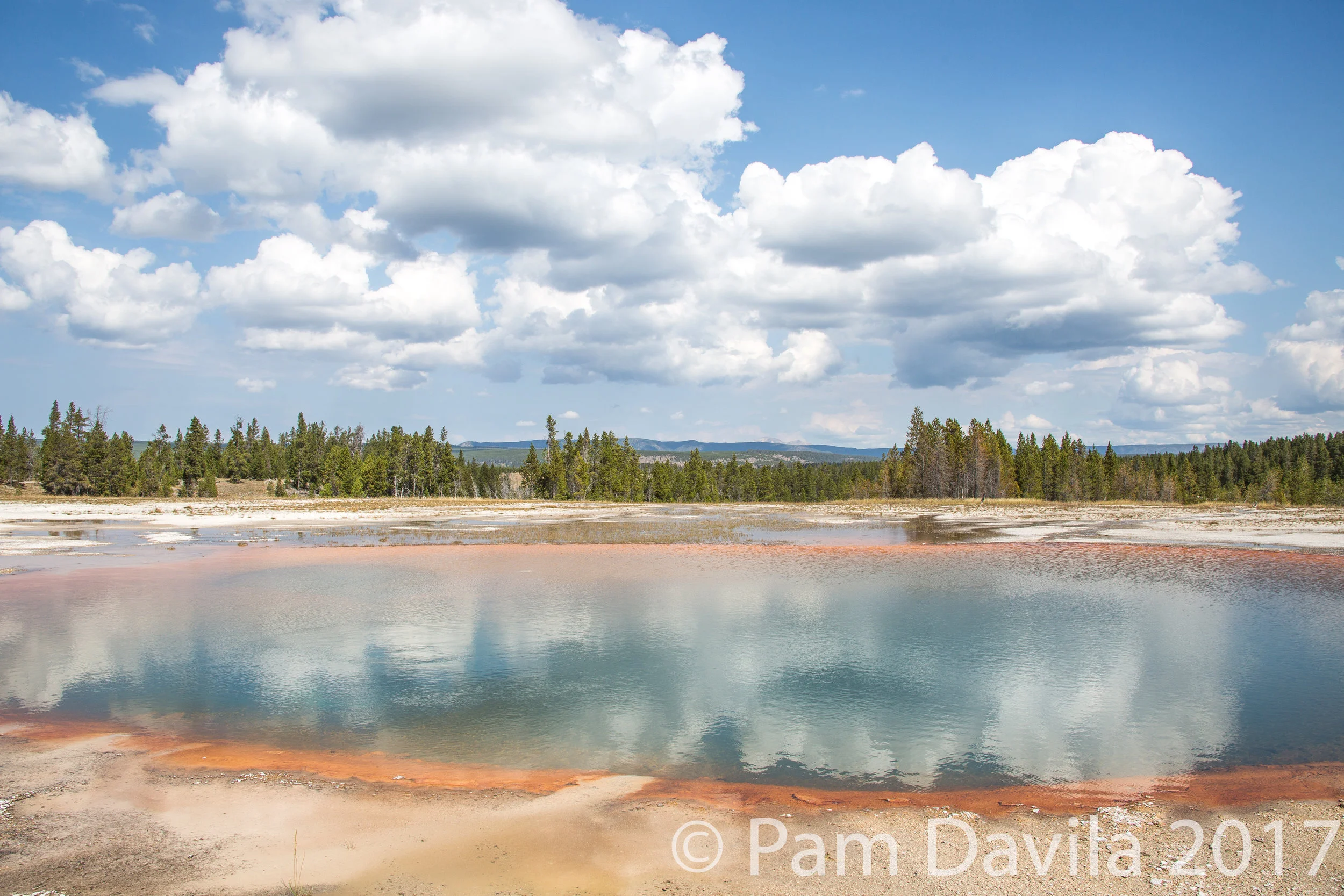 Cloud reflections in Turquoise Pool