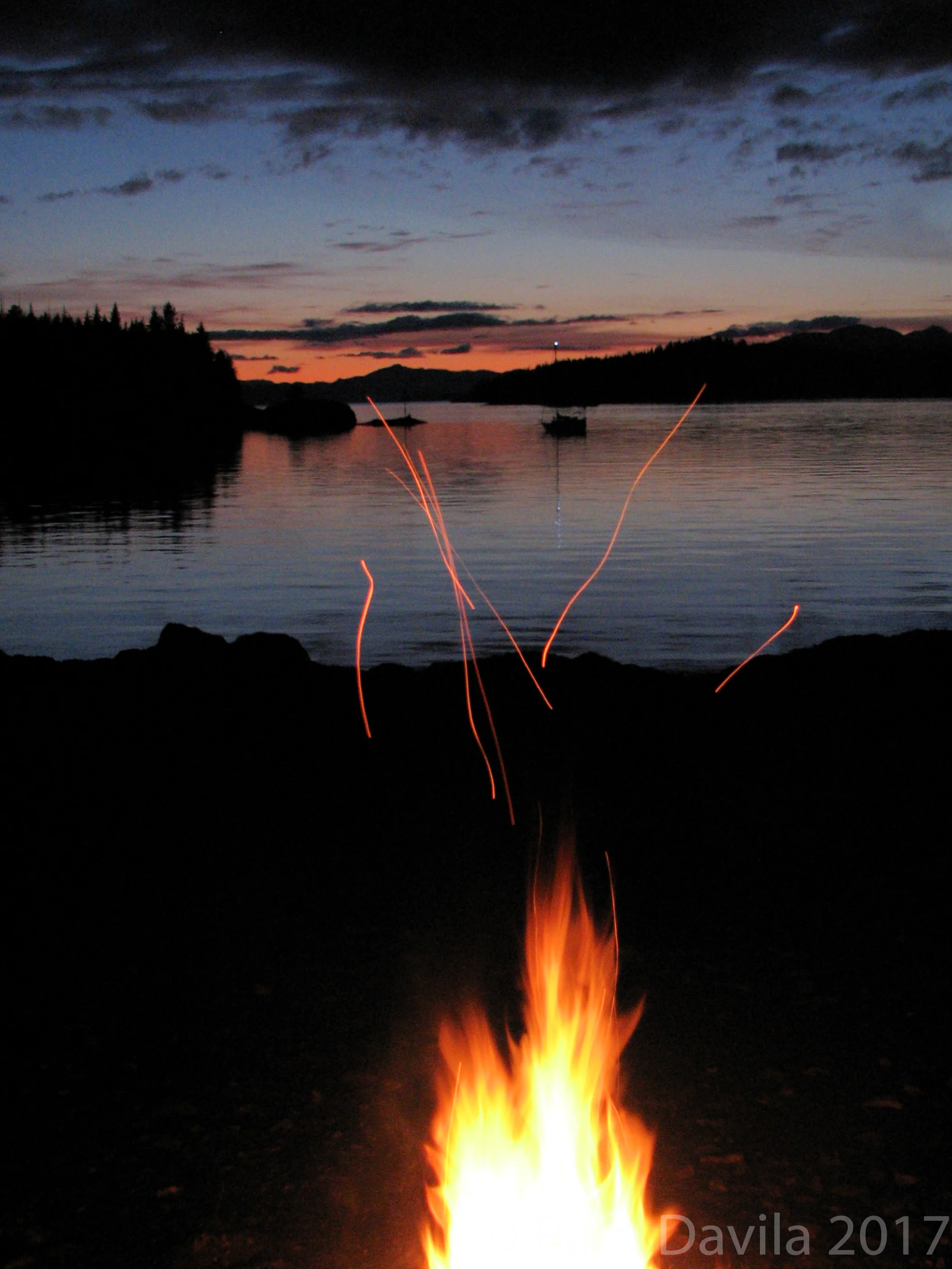 Bonfire on the beach