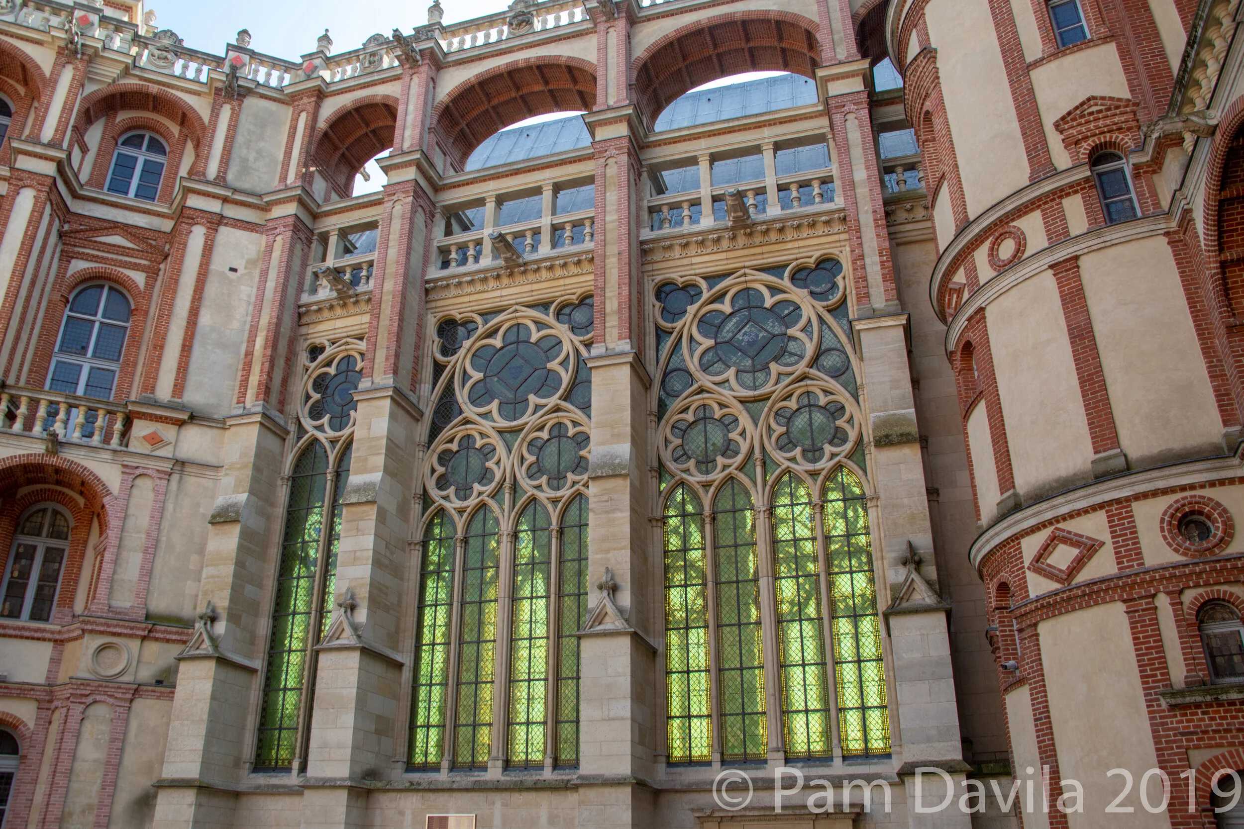 Glass windows of the chapel