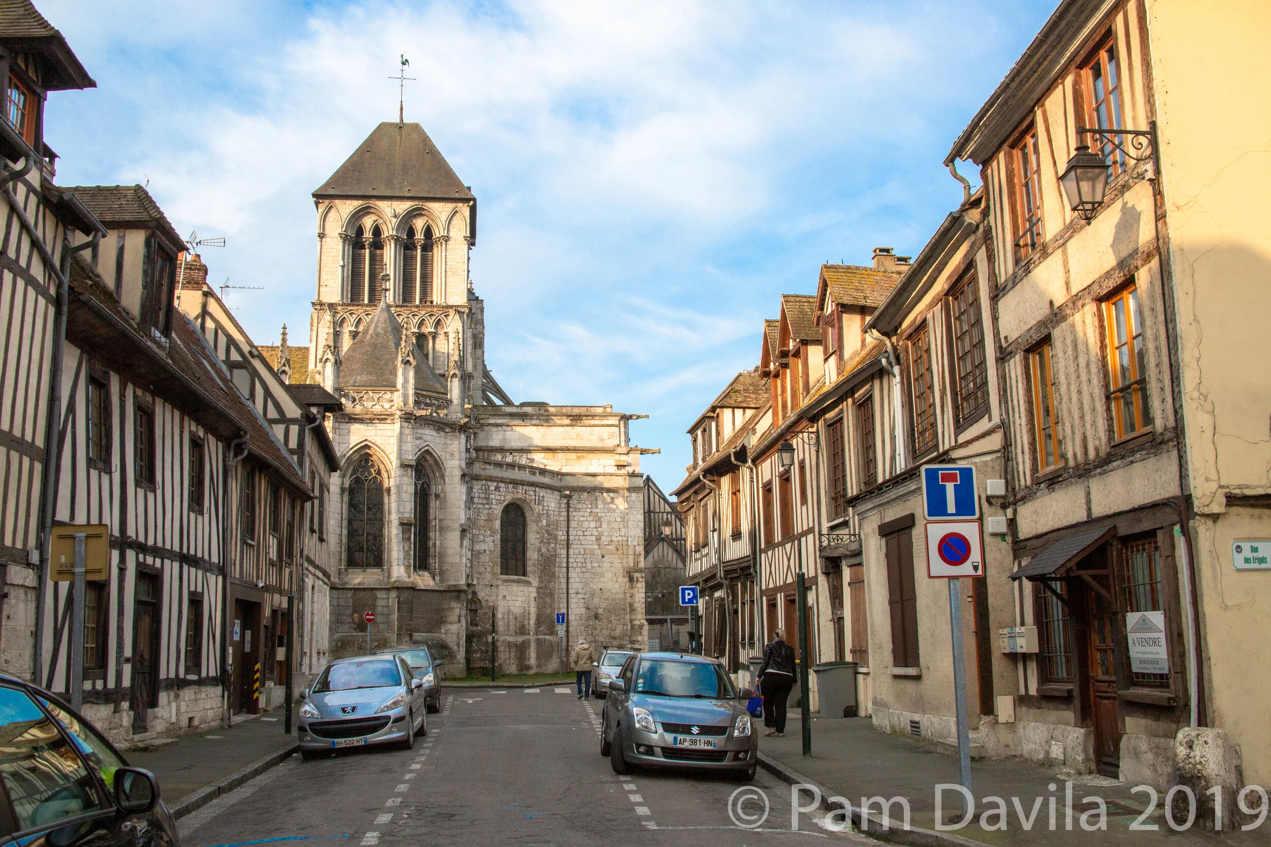 Half timbered houses on the street in Vernon