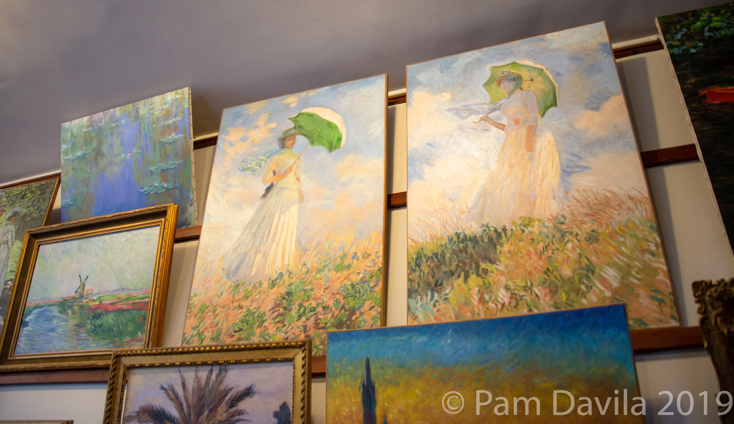 Paintings by Monet of his first wife, Camille