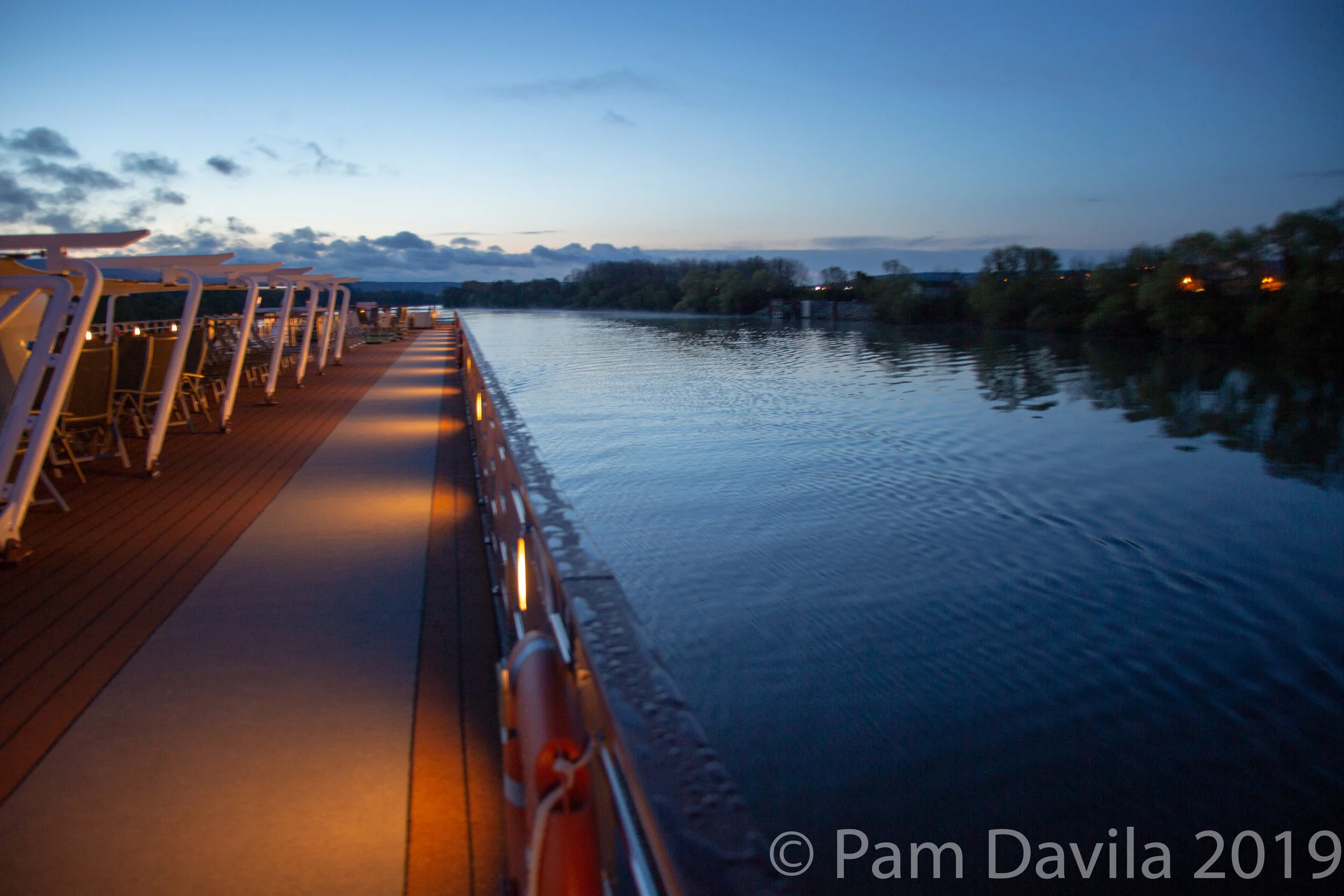 Twilight on the boat