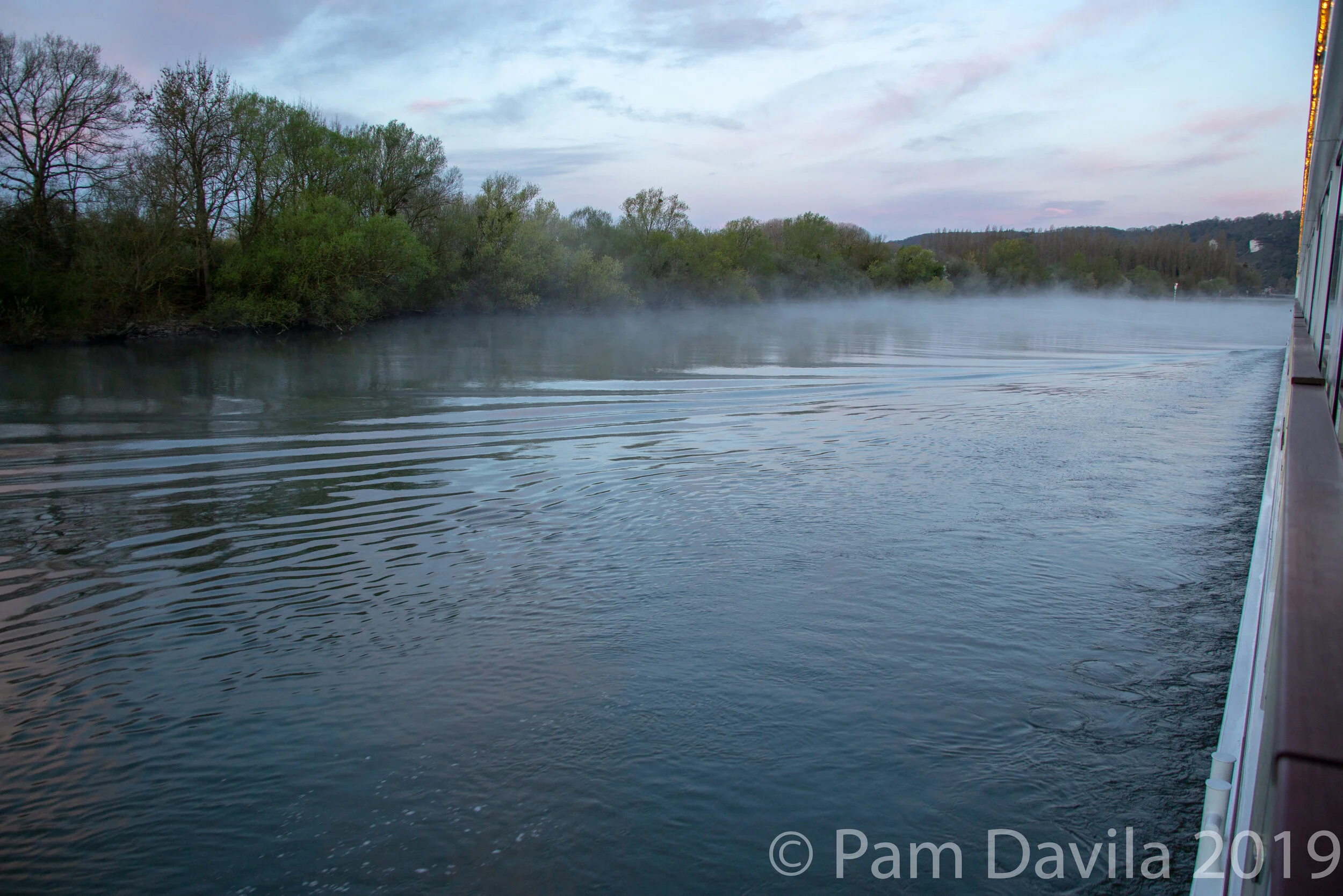 Early morning fog on the river