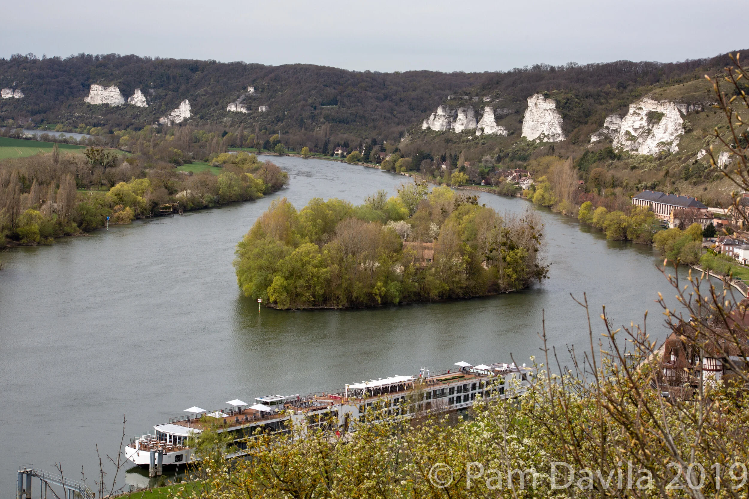View of River Seine from hilltop