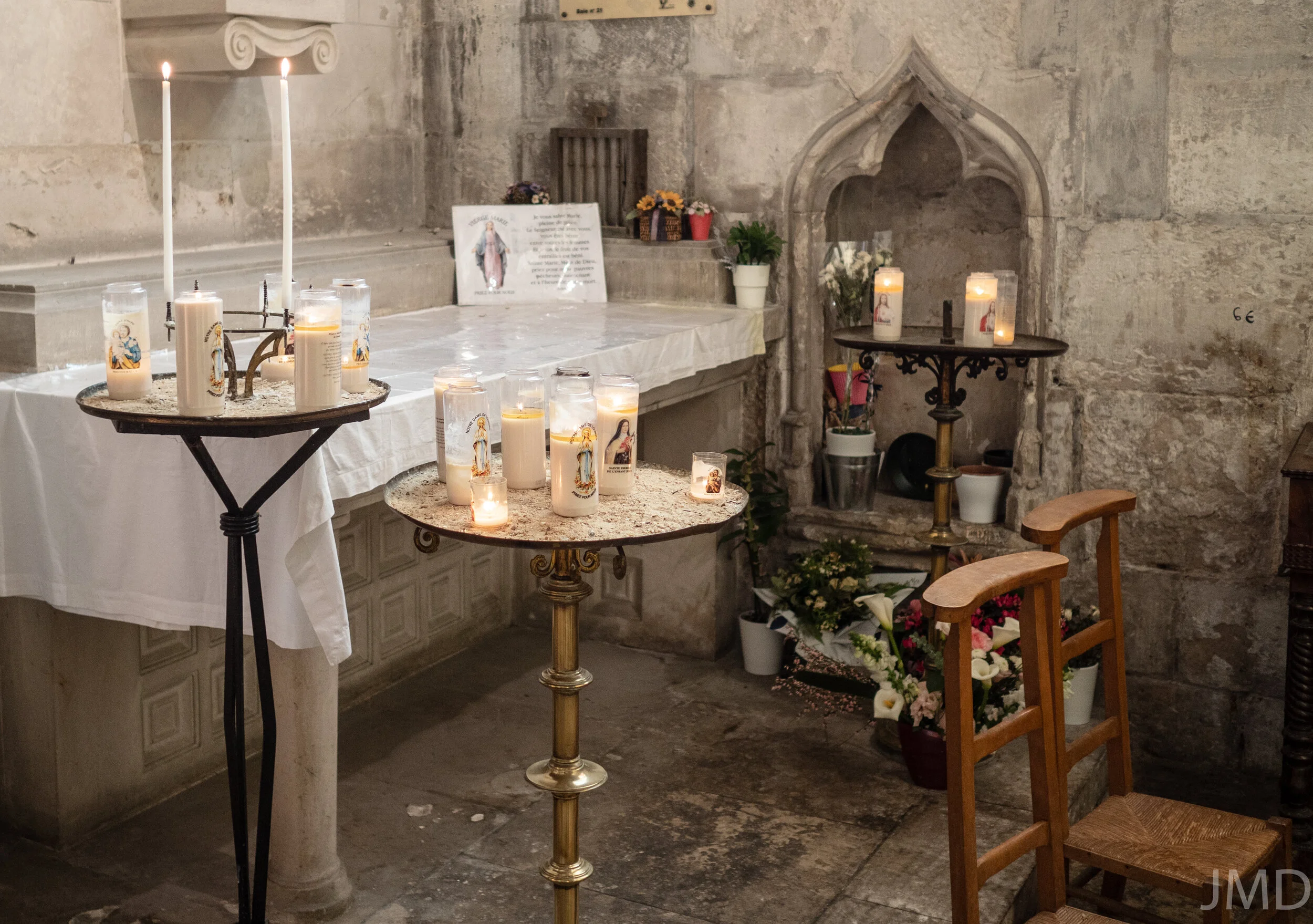 Candles at the Shrine of Our Lady