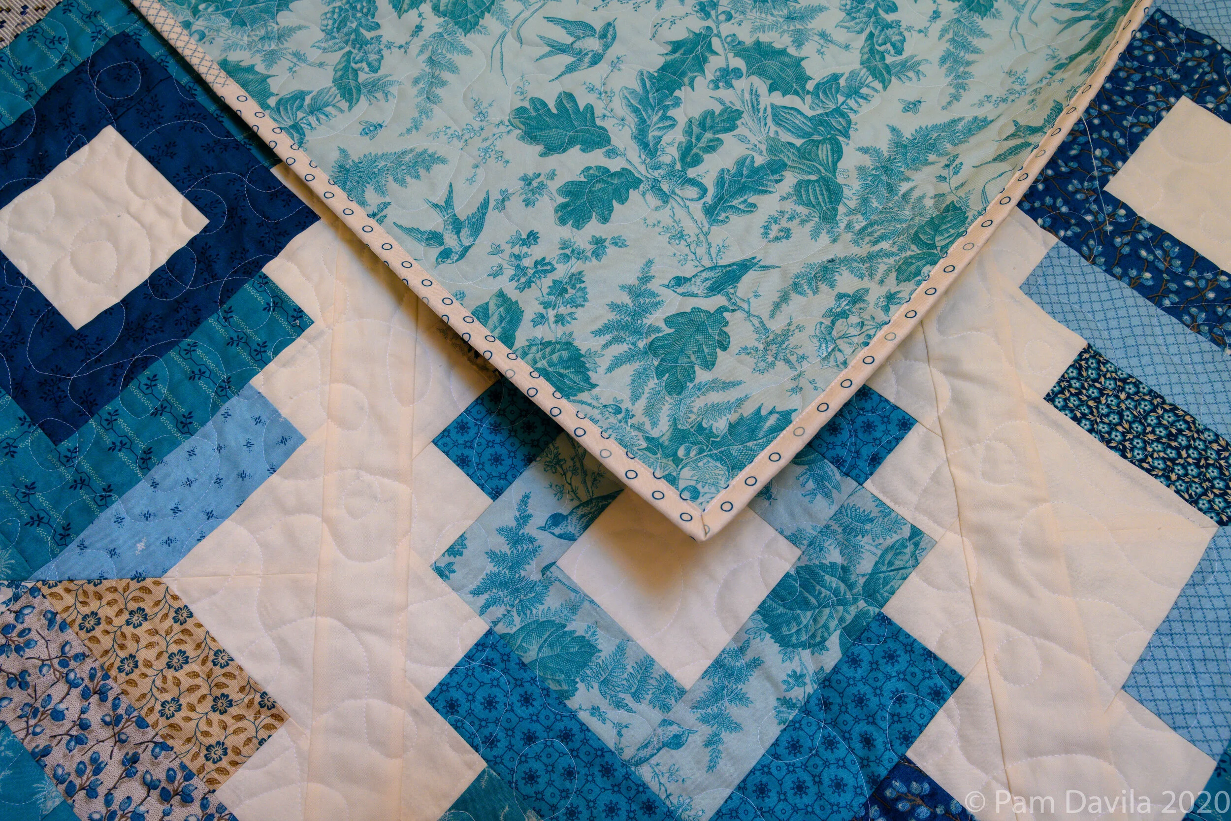 Pam's beach quilt - detail