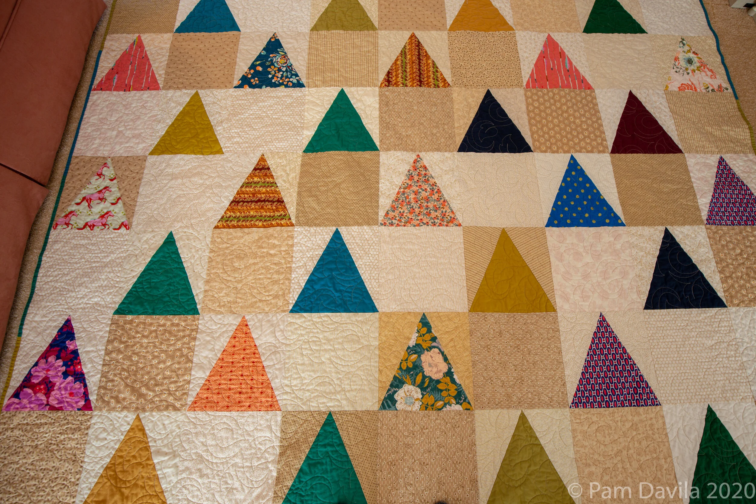 Jess queen quilt - more detail