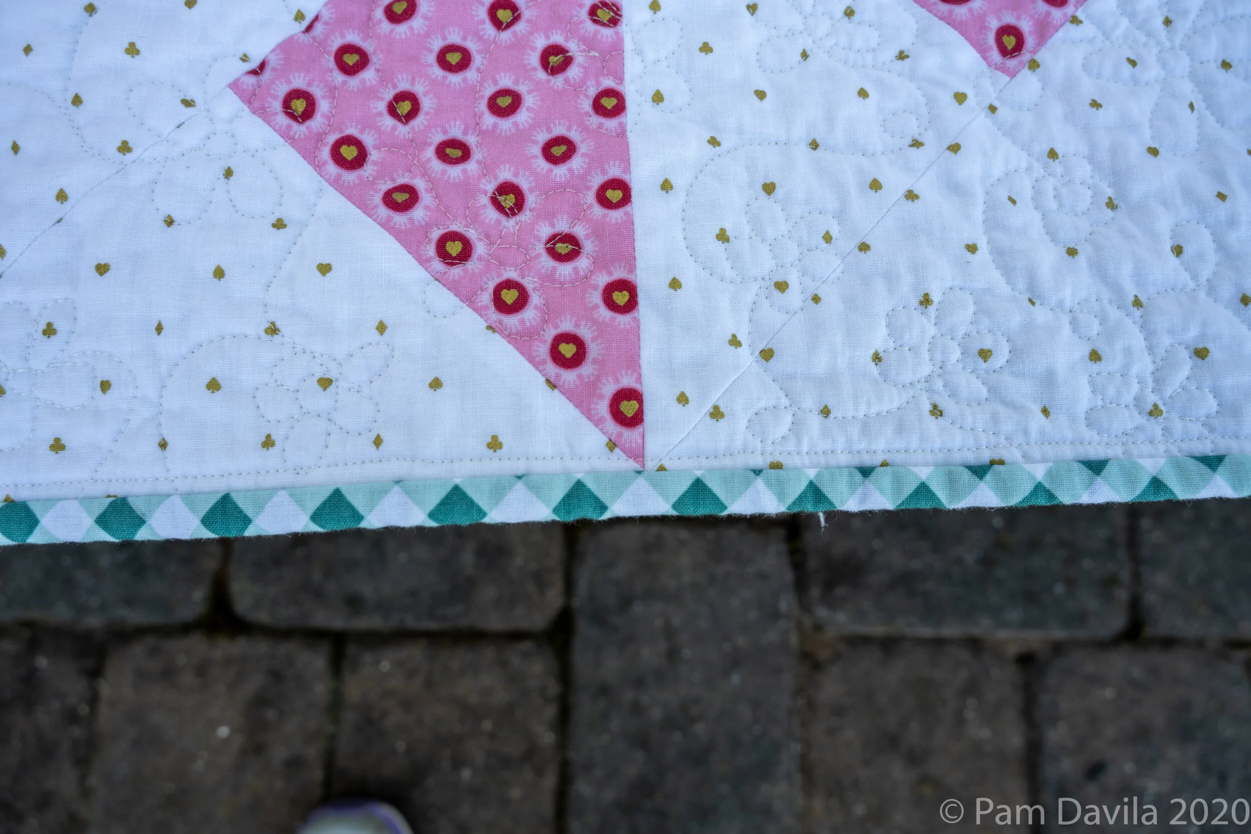 Zoe's quilt - binding detail