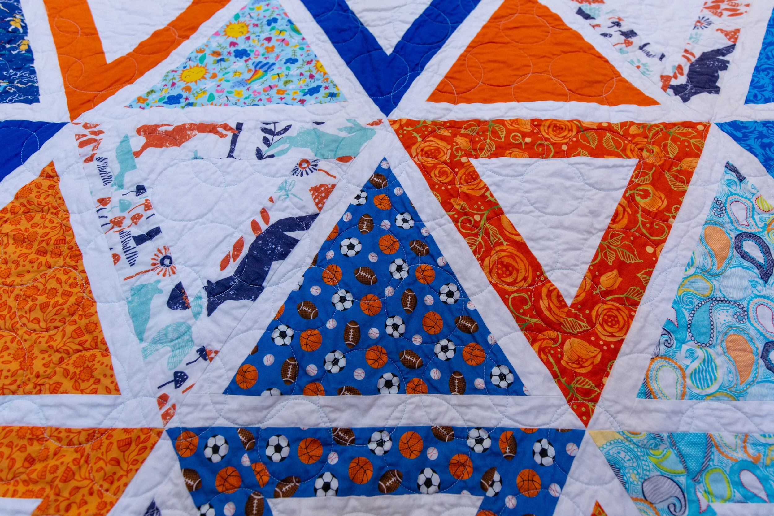 Gabriel big boy quilt - detail