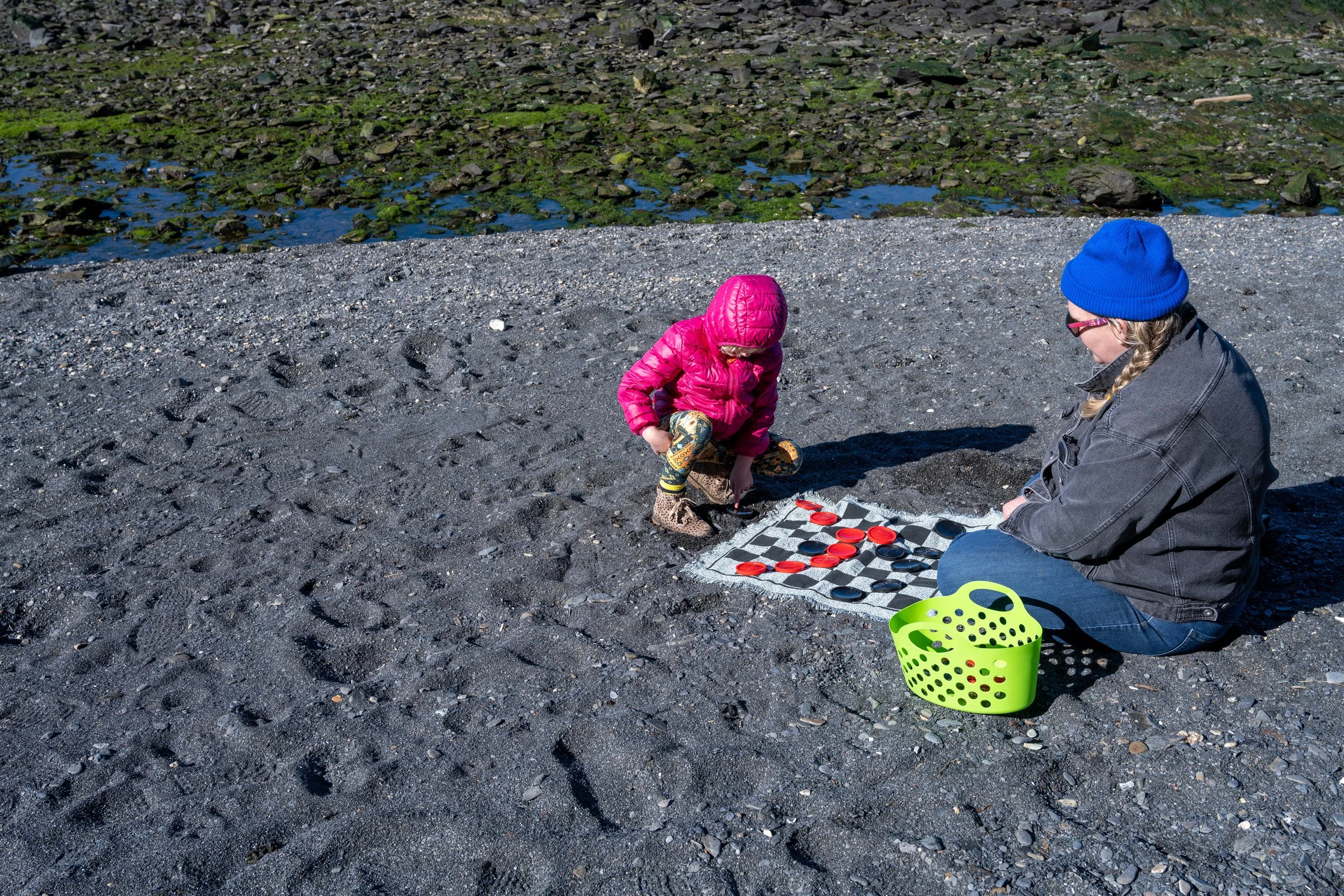 Checkers on the beach
