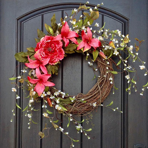 Spring Iris Wreath available for purchase from An Extraordinary Gift