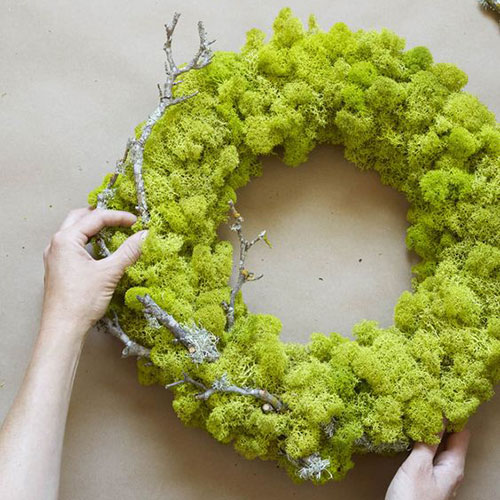 Moss Wreath tutorial from Apartment Therapy