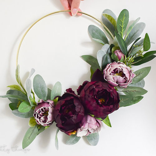 Modern Peony Gold Ring Wreath (I love this one!) from Making Joy & Pretty Things
