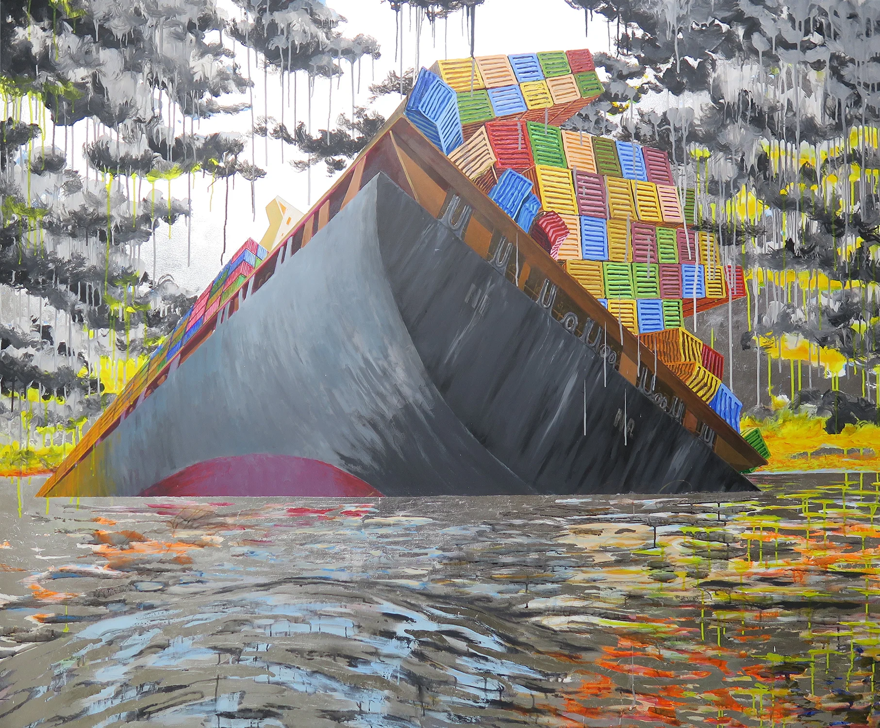  Acrylic and mixed media on canvas | 60X74" 