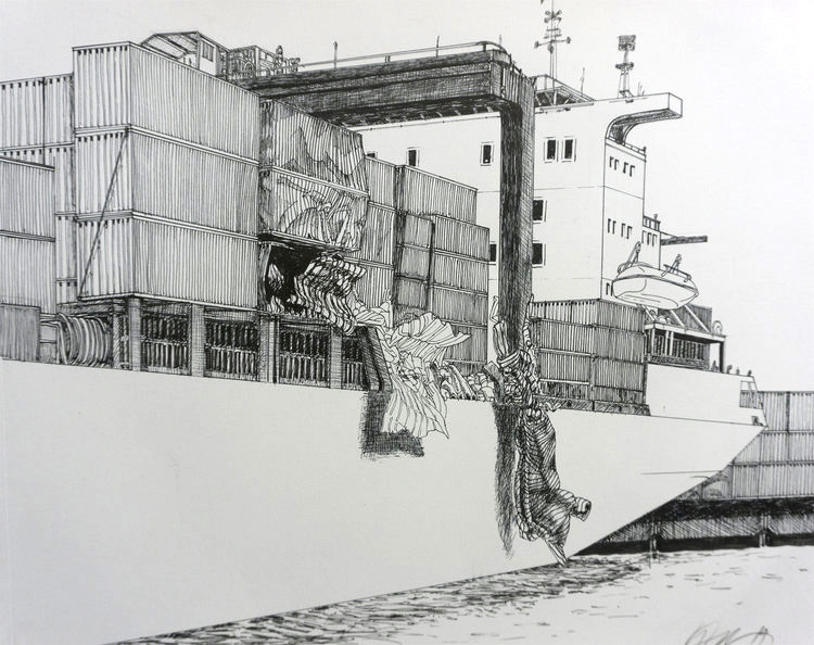  2014-16: Ink on paper | 18x22" 