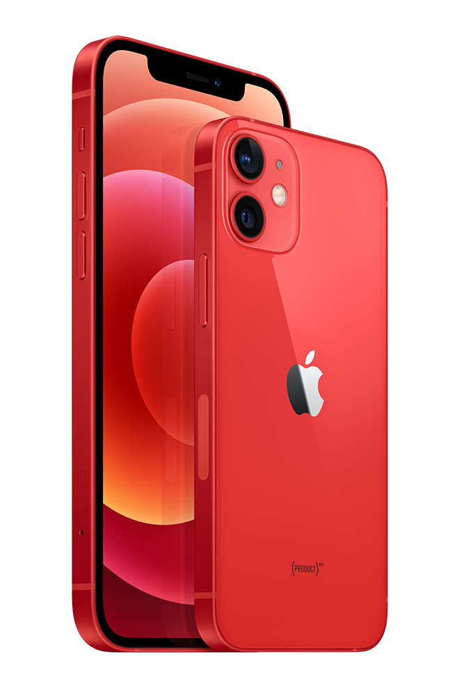Say Hello to the iPhone 12 and iPhone 12 mini (PRODUCT)RED — (RED)