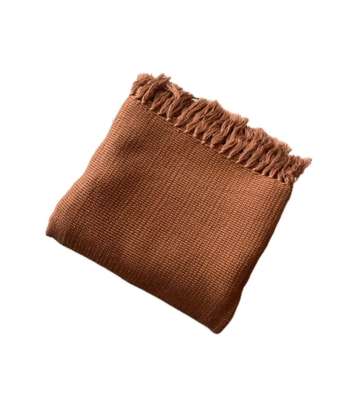 Manta de baby alpaca - ocre