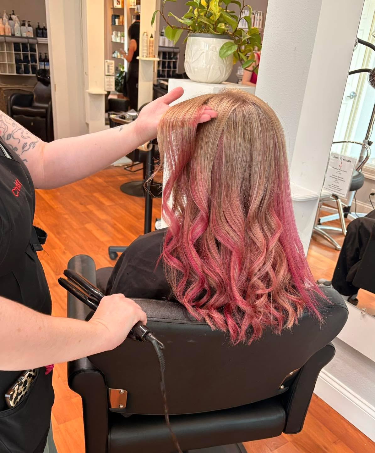 pink color melt by Christy - light and bright for summer! 🌸
what a fun color this was to do. 

#sylvaniasalon #toledosalon #sylvania #sylvaniabusiness #willowcreeksalon #willowcreek
