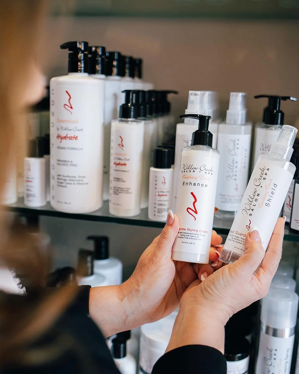 Winter static is a sign that your hair is thirsty! ❄️
Cold air + indoor heat = dry strands that need extra hydration, not heavier styling. The right products can make all the difference! 
Our Willow Creek Hydrate shampoo, conditioner, and styling pro