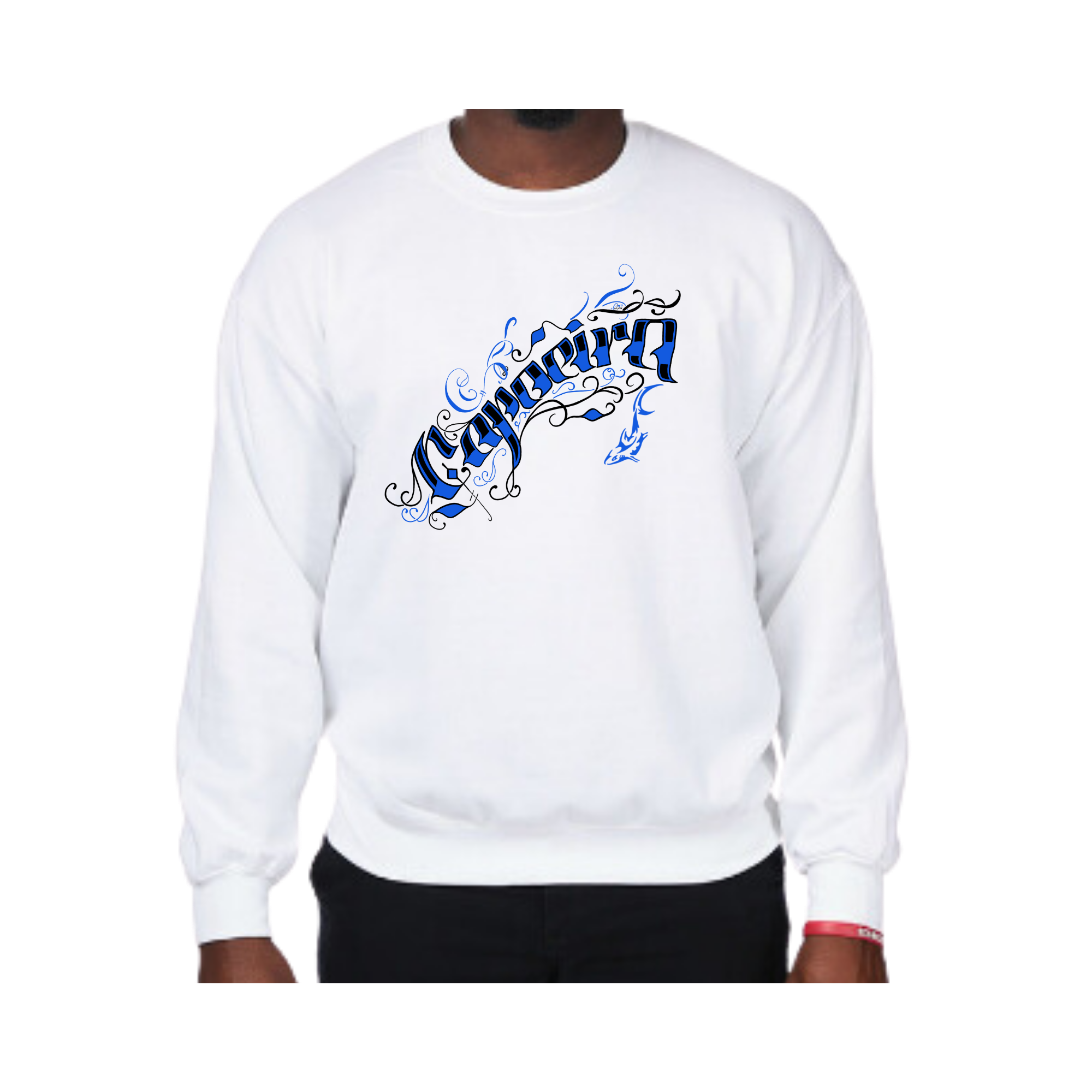 Sweatshirt - Blue Calligraphy