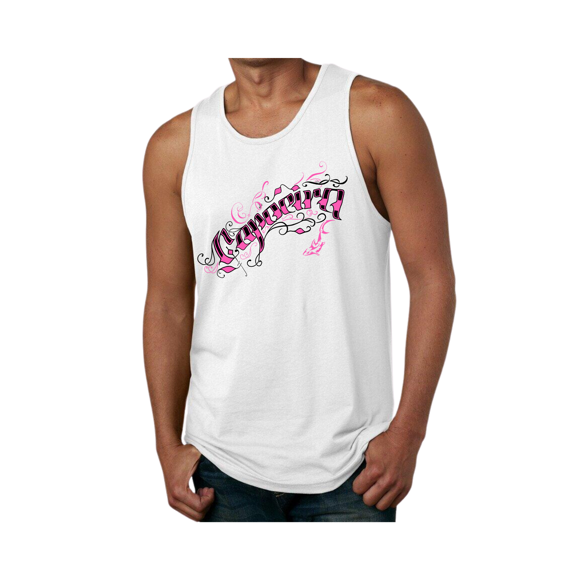 White Tank - Capoeira Pink