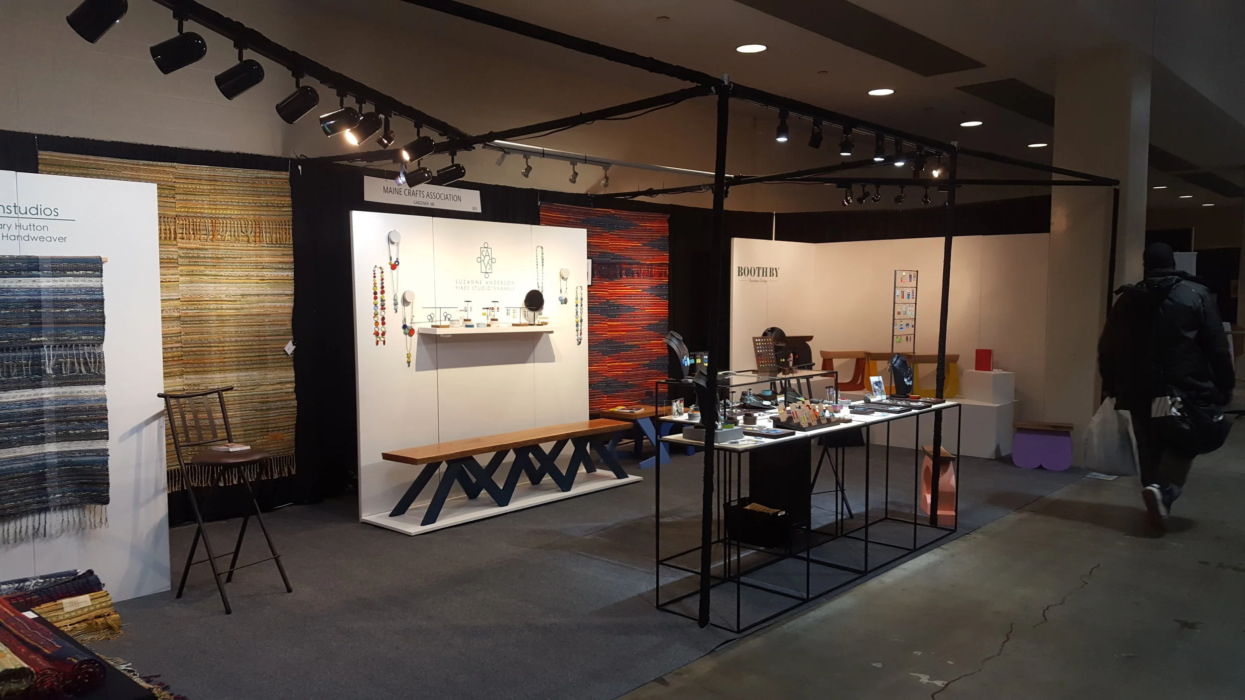 Our beautiful Maine Crafts Association booth.