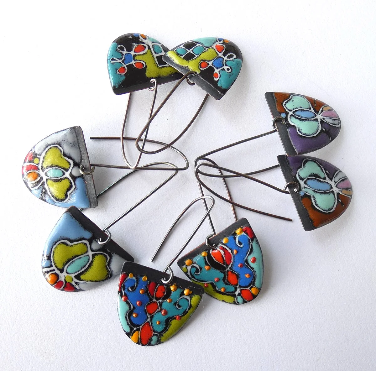 Mosaic Shield Earrings - wholesale
