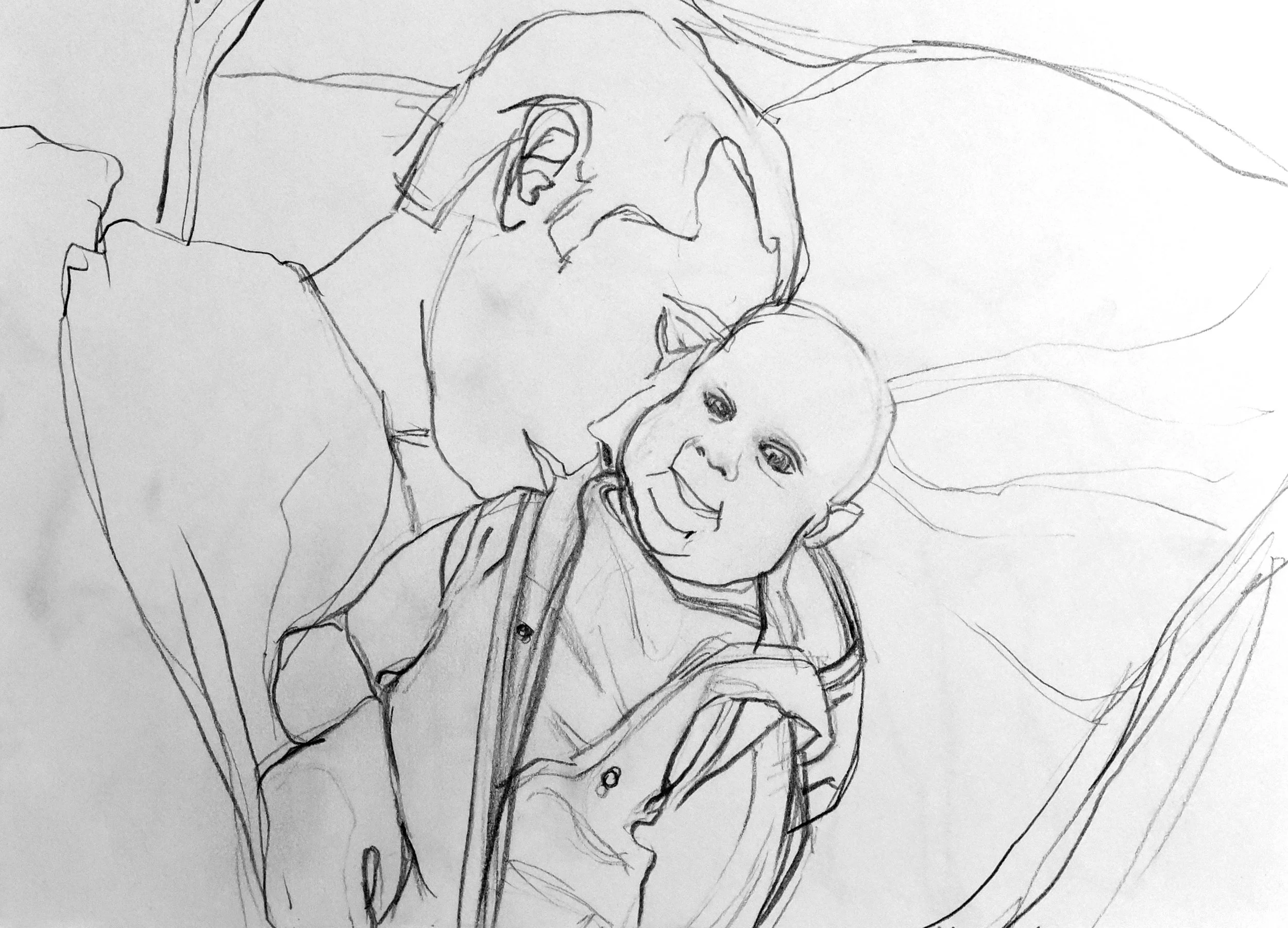 sleeping father and daughter