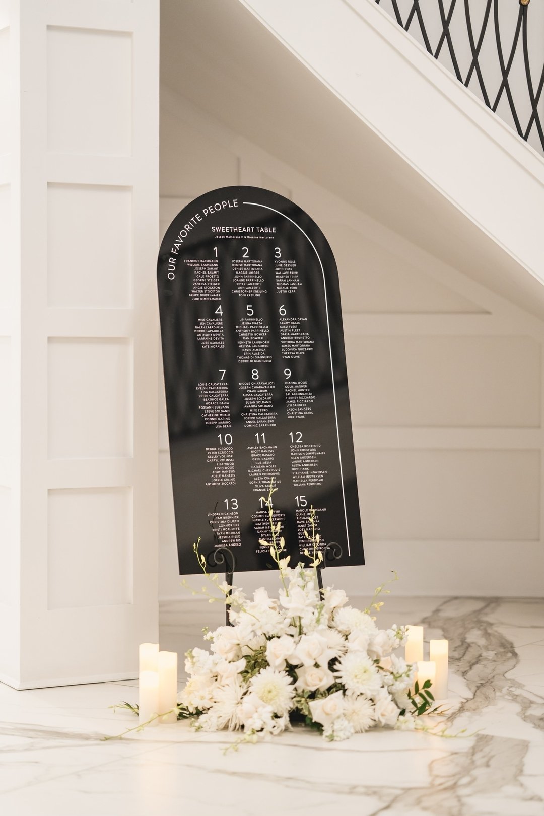 All your favorite people deserve a kickass seating chart nestled in between gorgeous flowers and candles. 

Venue: @watersedgecenterport
Planning: @jordanmichelleevents
Florist: @martellisflorist
Photographer: @silentcapturephoto
Video: @silentcaptur