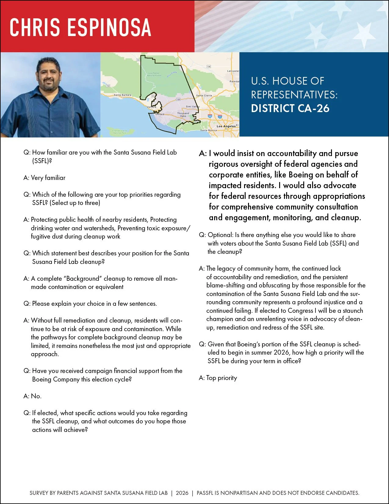 Chris Espinosa SSFL survey