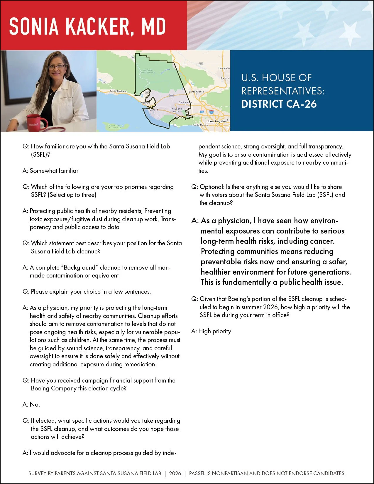 Sonia Kacker, MD, SSFL survey