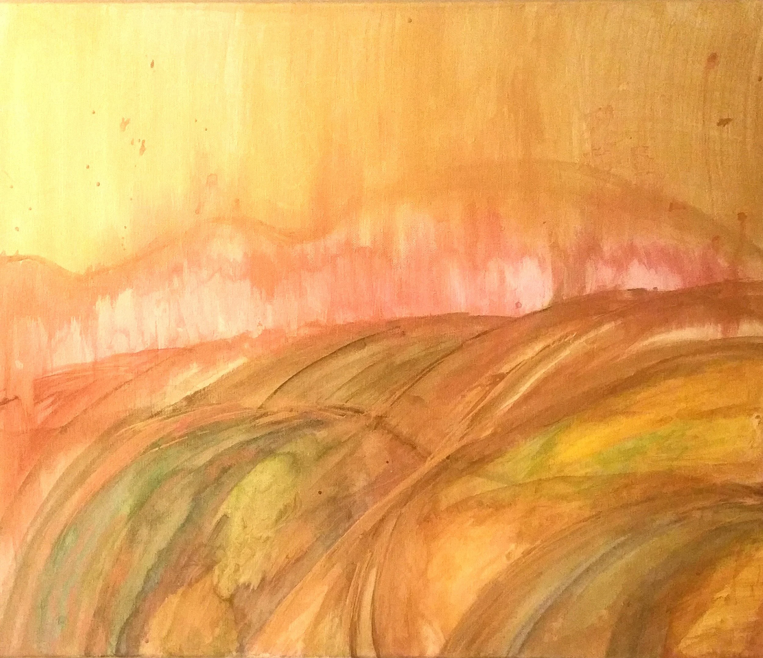 Sun glow Beyond the horizon Inspired by my connection with the sun glow of sunsets. Yellow is a cheerfull color and represents joy while gold being luxurious and long lasting a nice compiment with pink being unconditional and green for a since of calm.