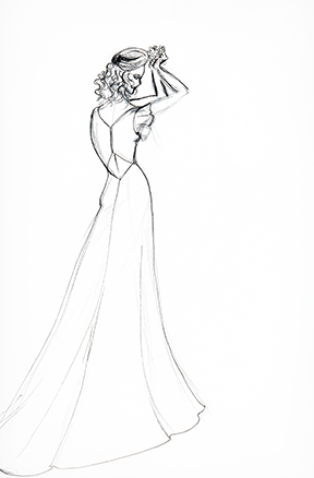 Sample Sketch Marker render. Note Wedding dress. Like the look? Ask about custom orders! 