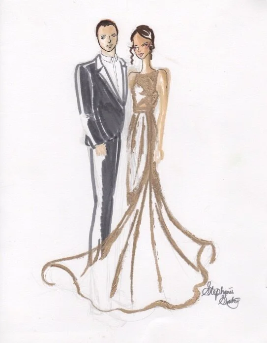 Another sample of a couples sketch I can do for you at your event!