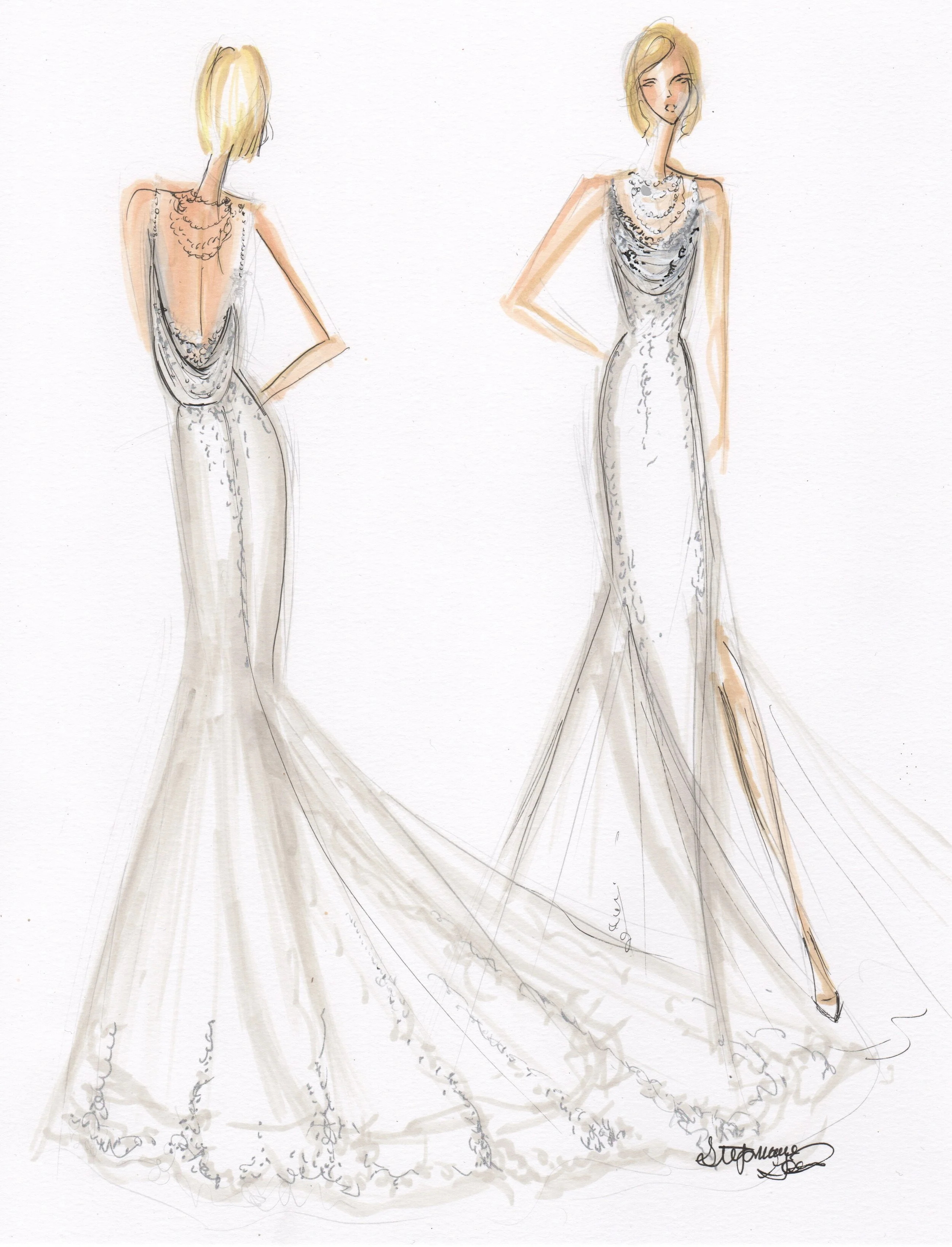 Imagined wedding gown design for Life and Style Magazine for an article about Taylor Swift Published March 2018 and in stores across America!