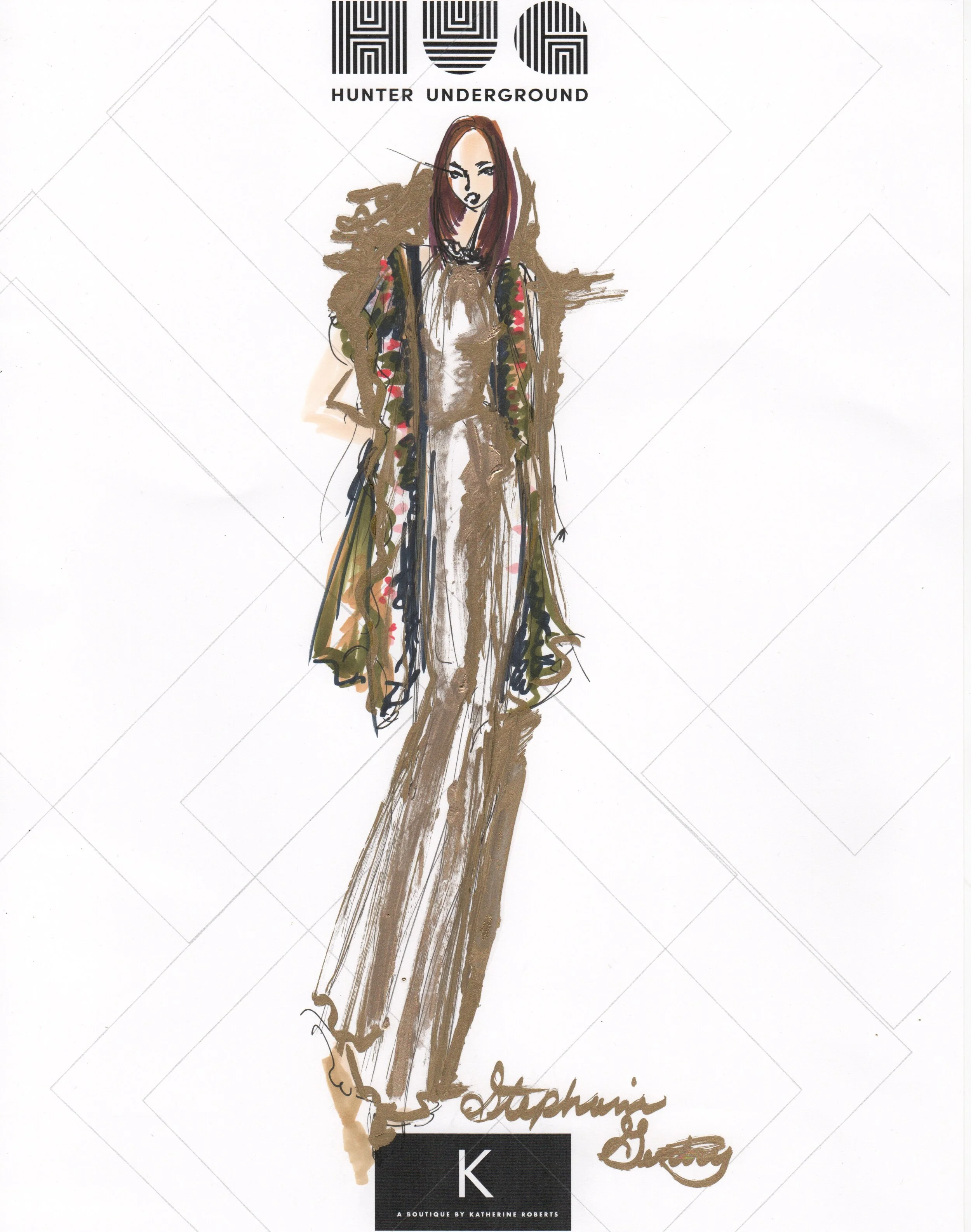 Live sketch from the gala at the Hunter Museum of American Art in Chattanooga TN.