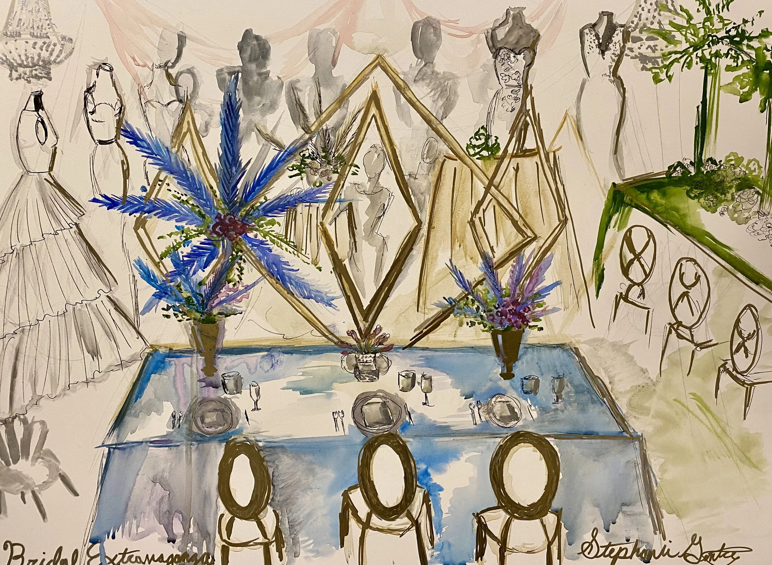 Live painting at Bridal Extravoganza!