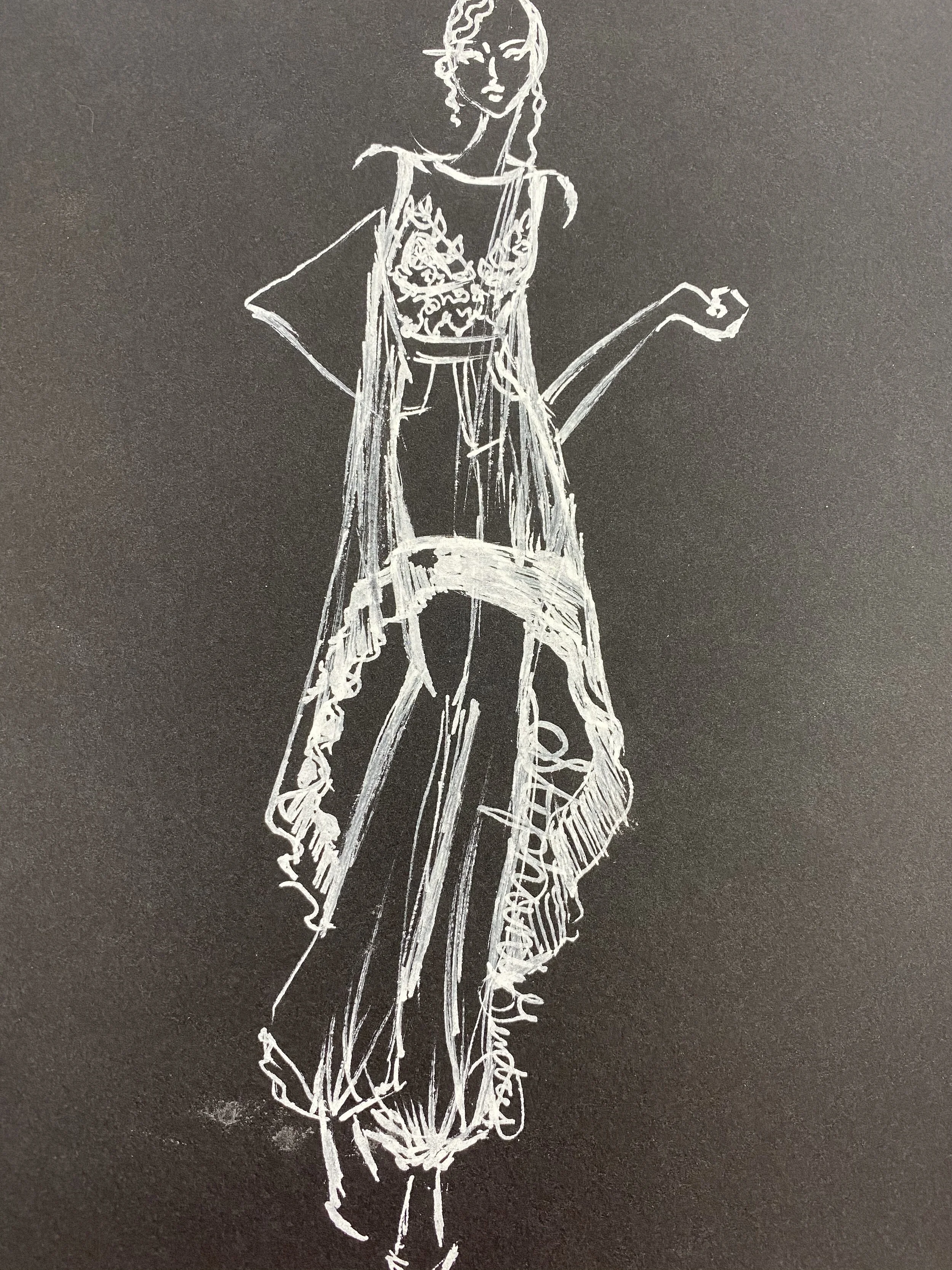 White over black Fashion Illustration