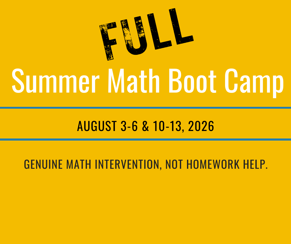 Summer Math Bootcamp - FULL