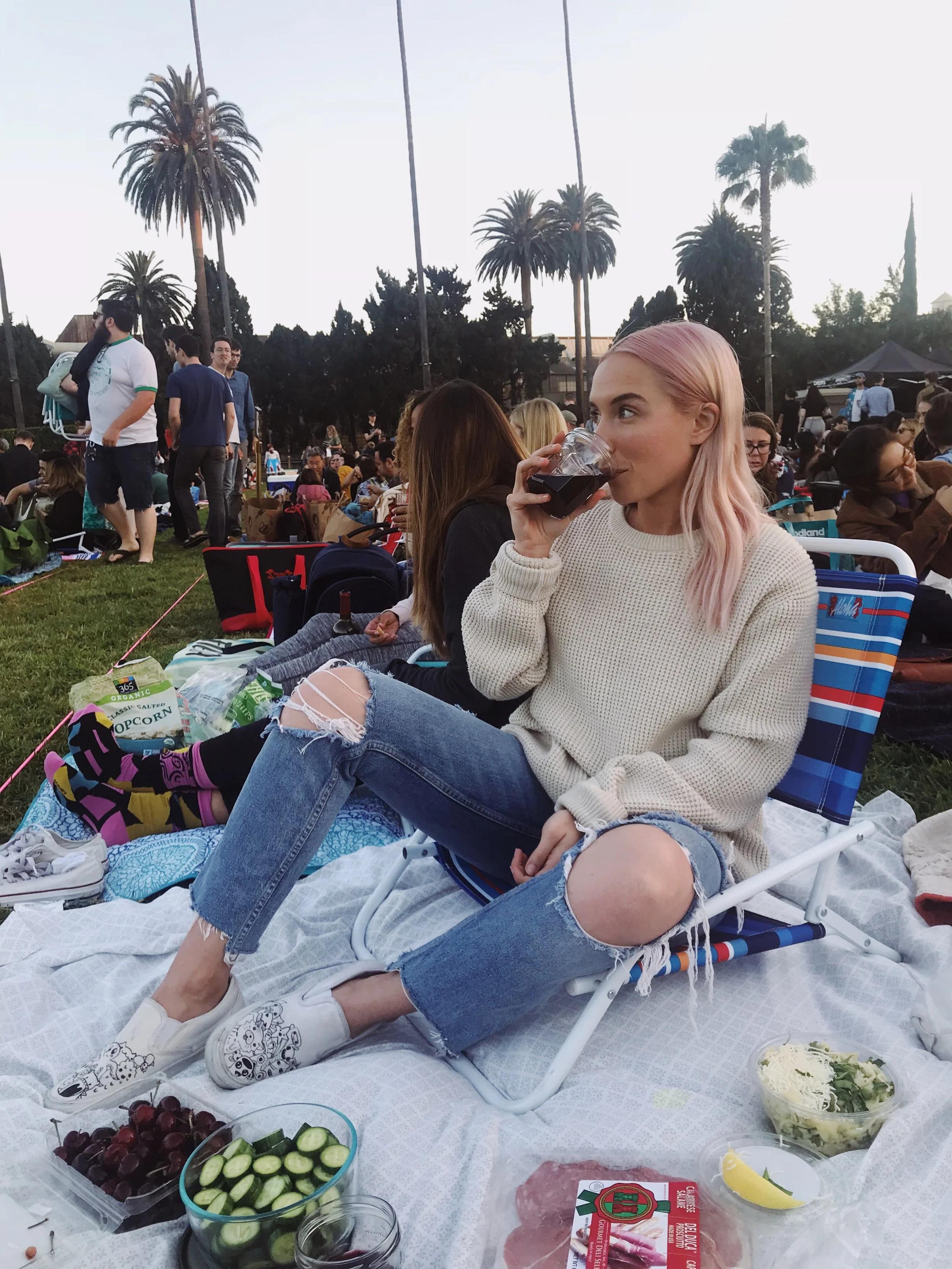 Spirited Away at the cemetery with Cinespia