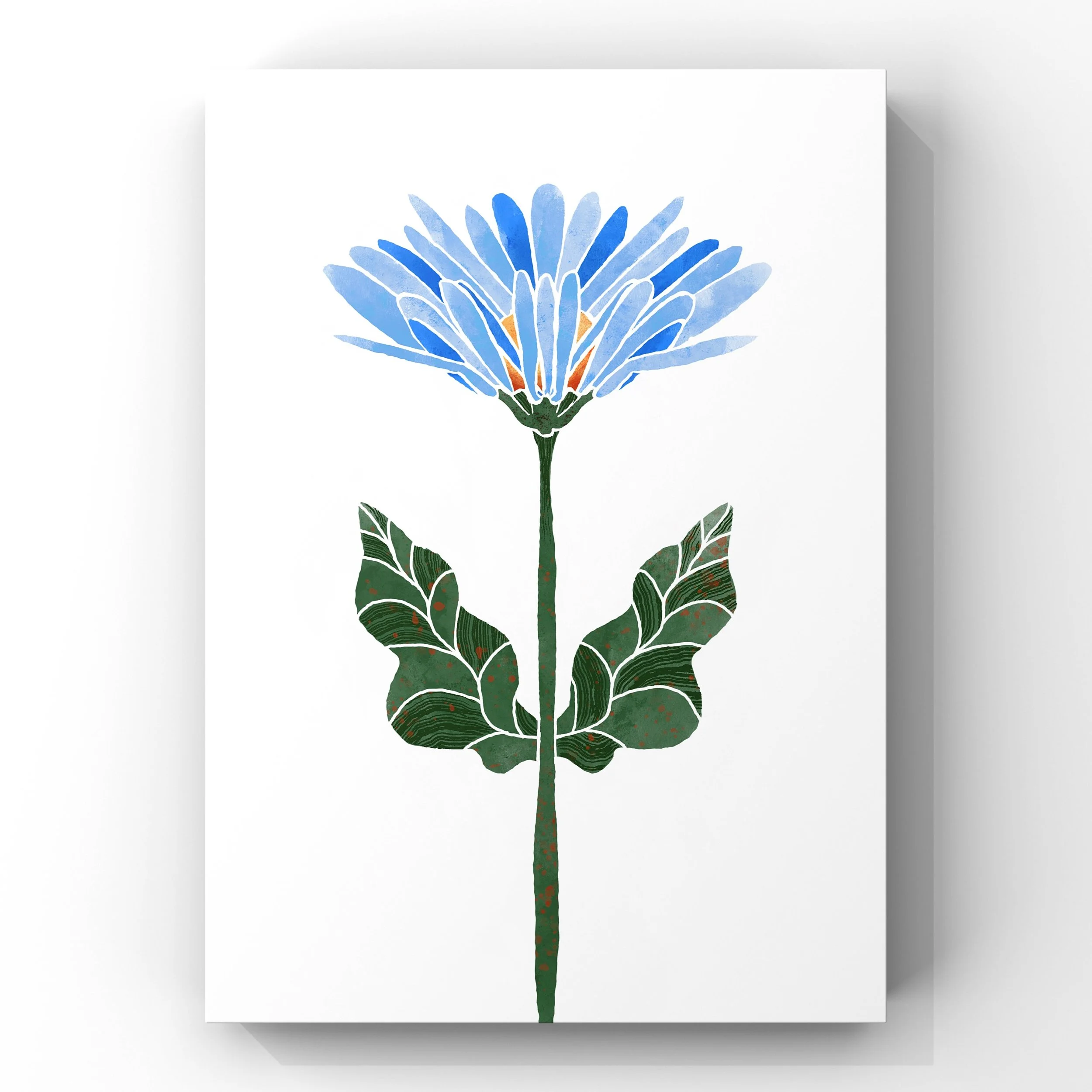 Blue Daisy Print